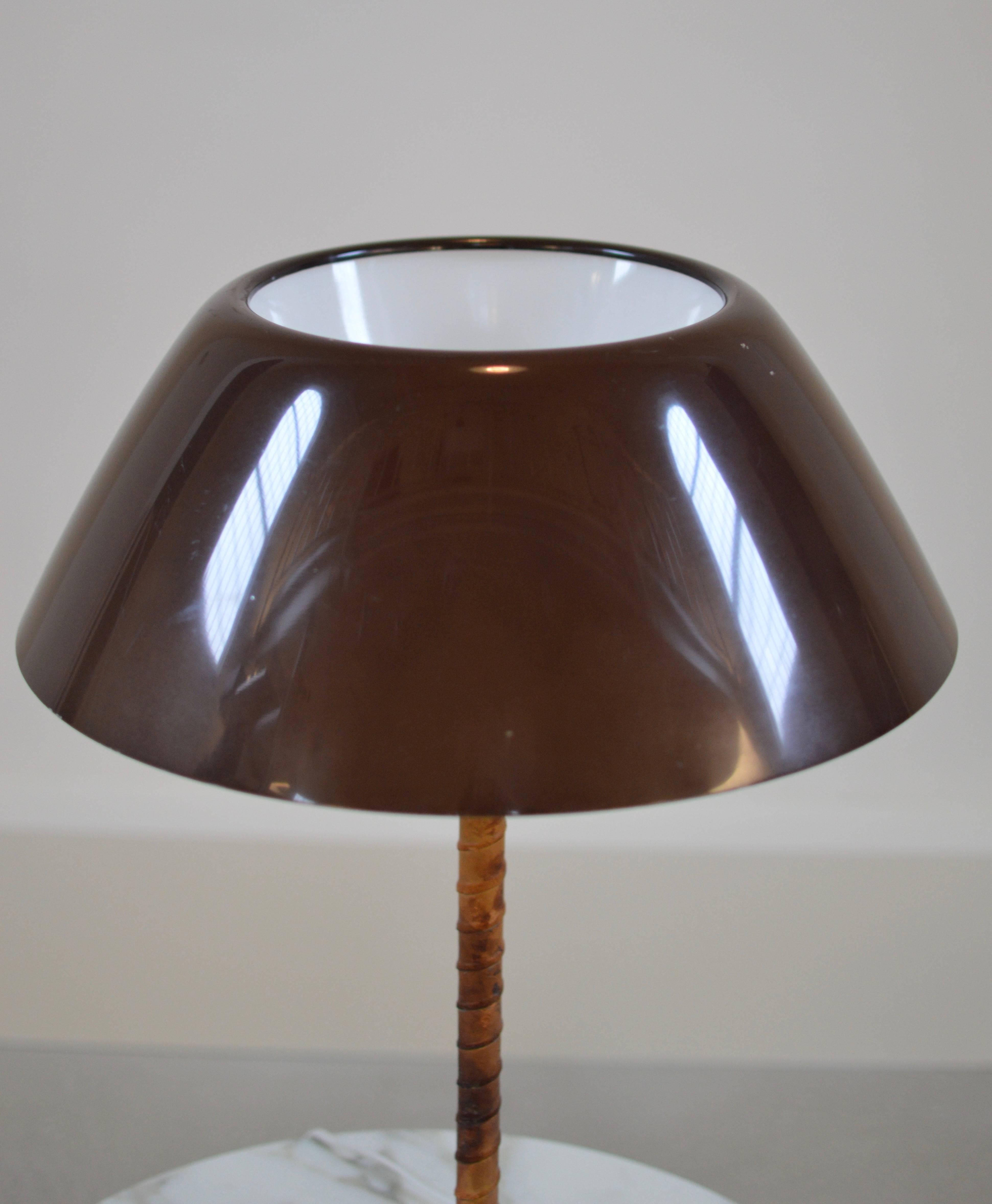 Lisa Johansson-Pape Brass and Leather Table Lamp by Orno 3