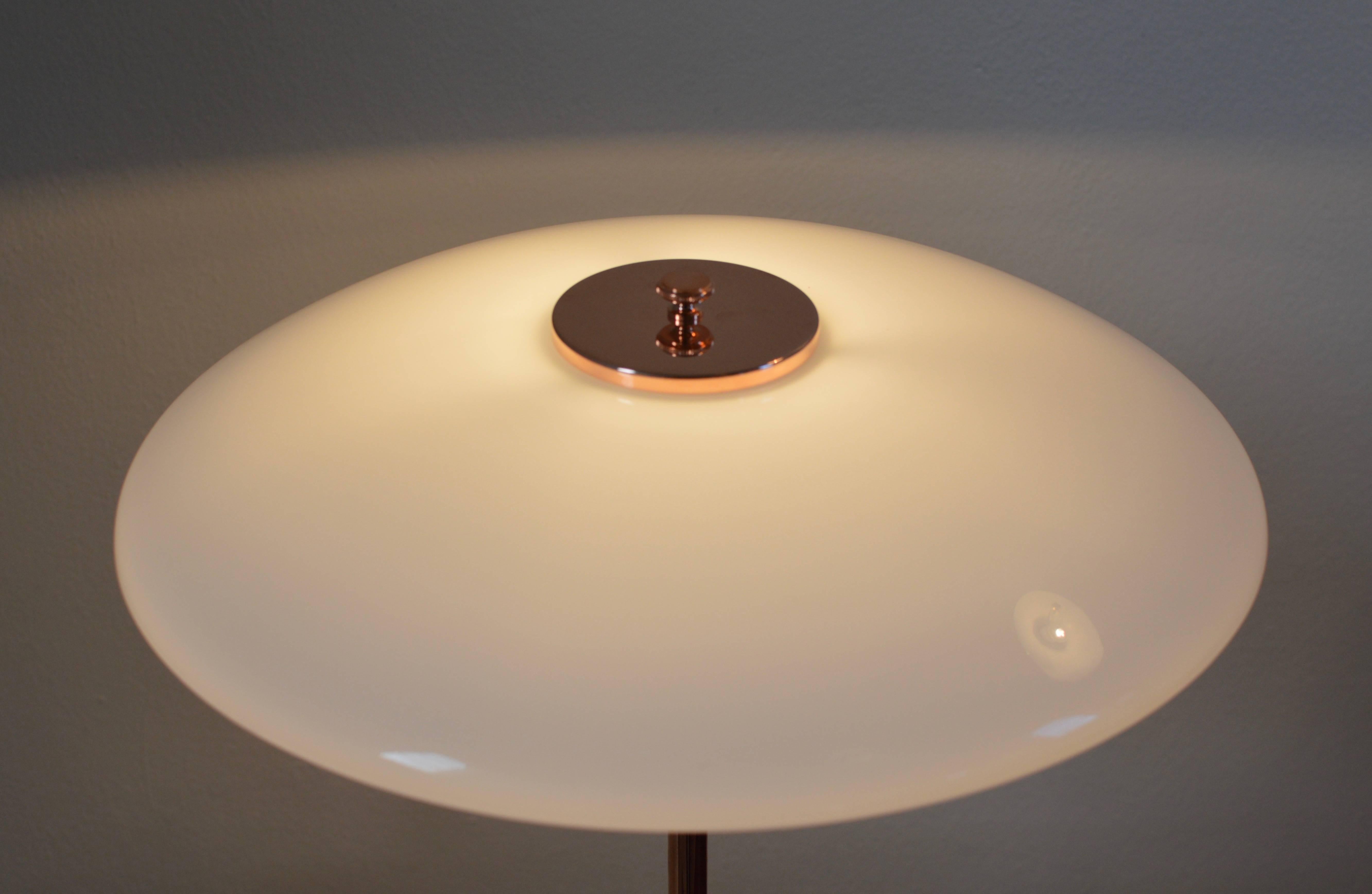 Scandinavian Modern Limited Edition PH 3½-2½ Copper and Glass Table Lamp
