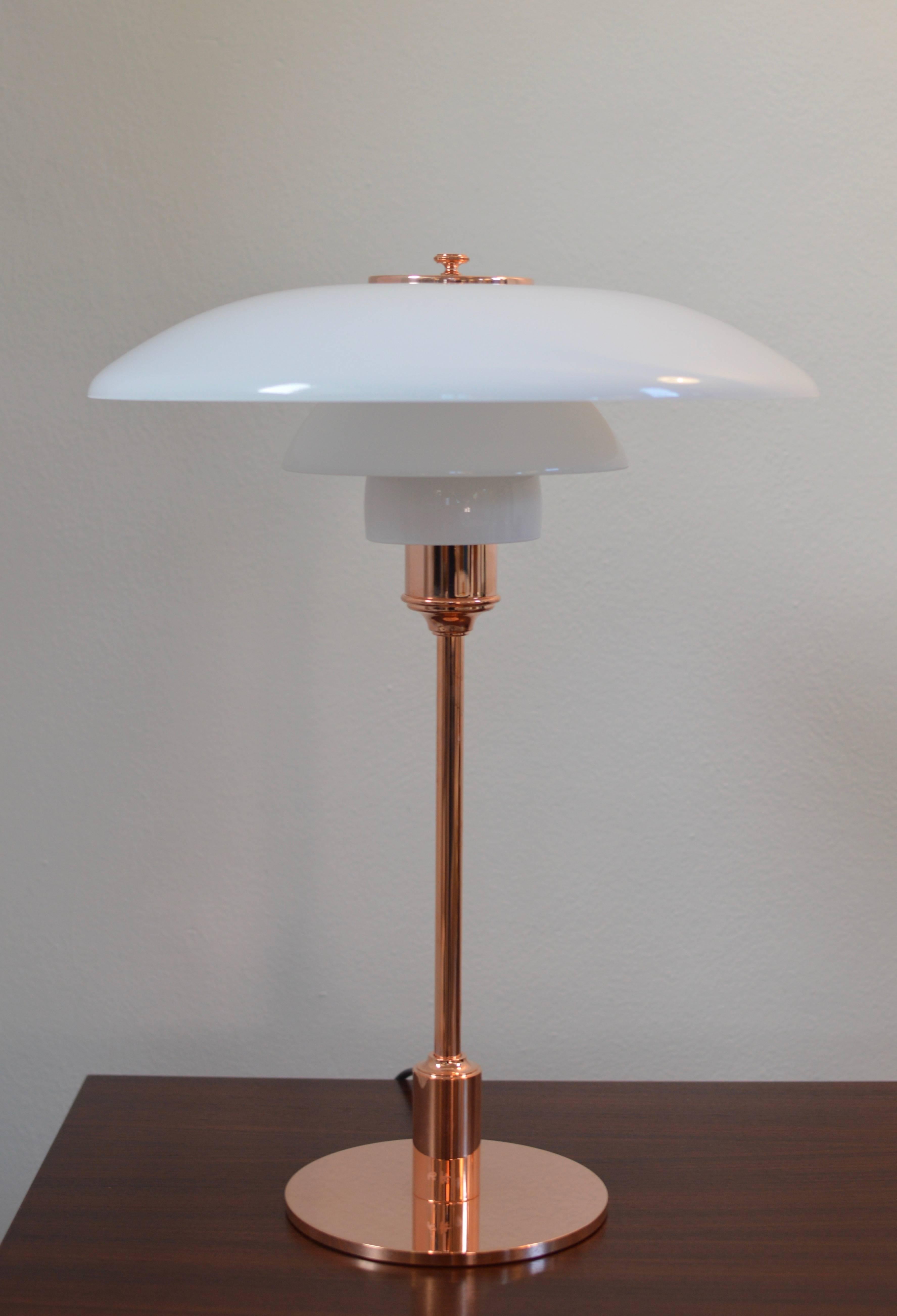 Stunning limited edition copper version of the legendary PH 3½-2½ table lamp, originally designed in 1928 (and only produced for aproximately 2 years) was reissued in 2015 and only available for a very brief period of time; between March 14 through