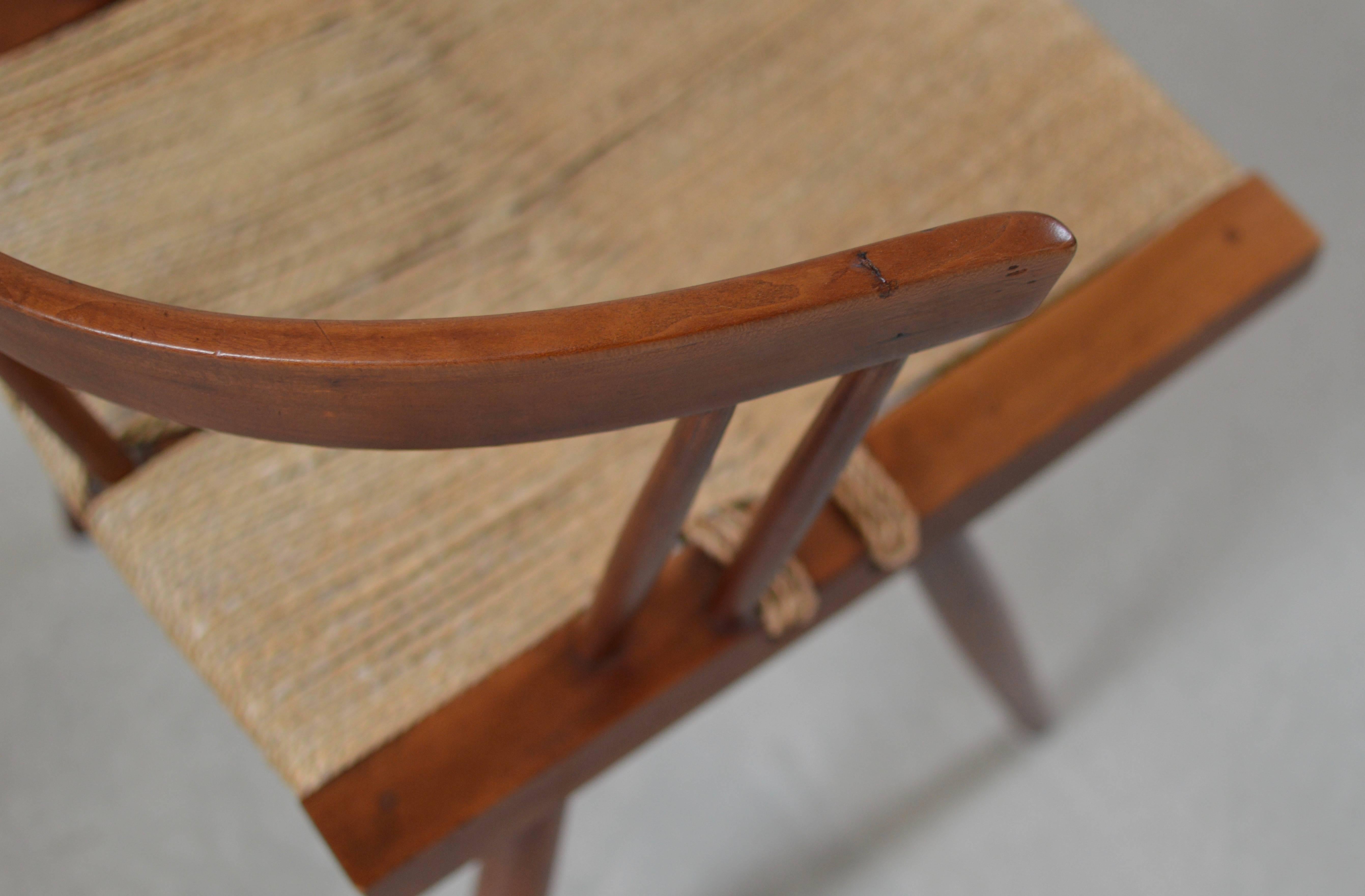 Mid-20th Century Grass Seat Chair by George Nakashima