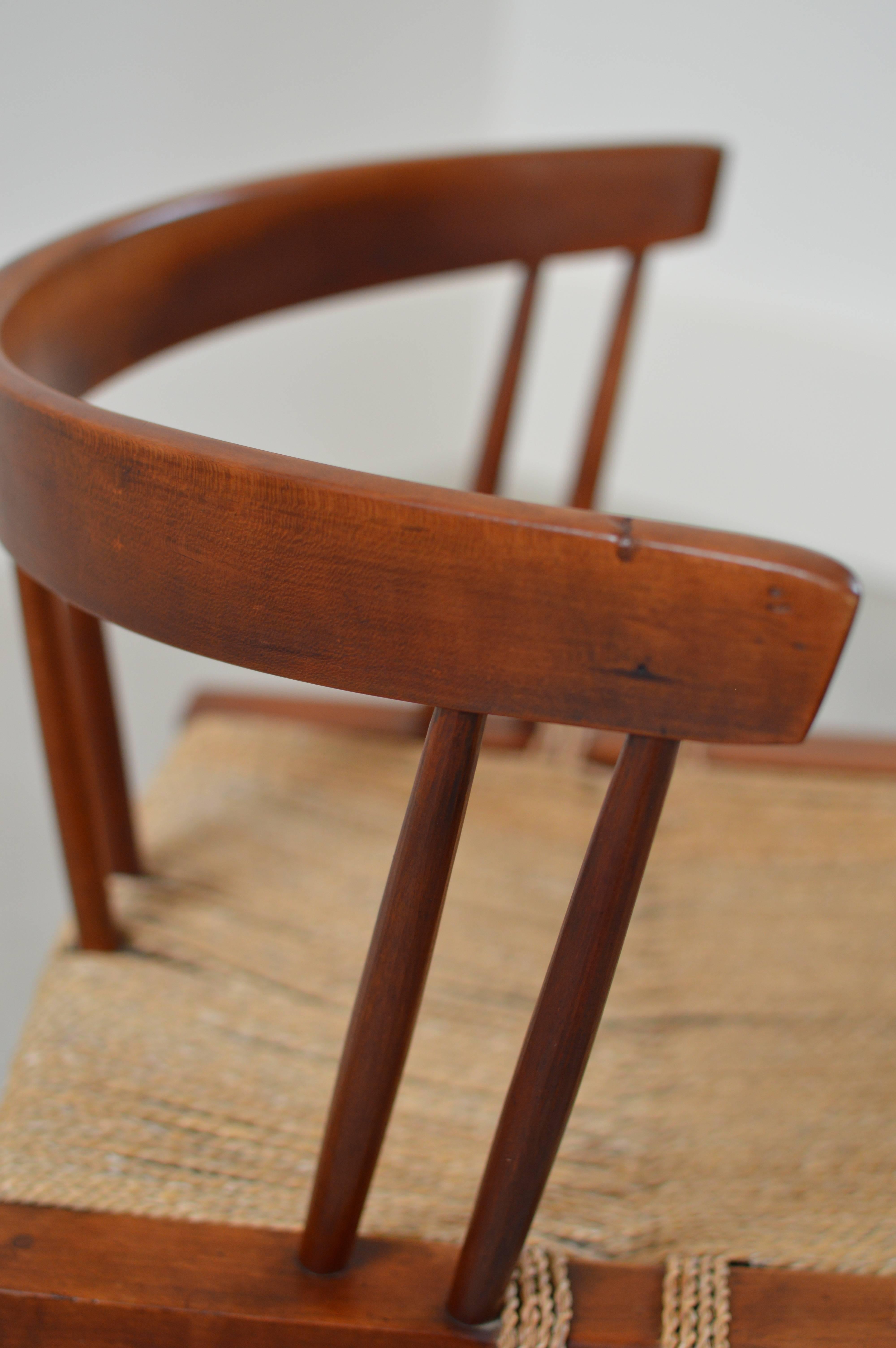 American Grass Seat Chair by George Nakashima