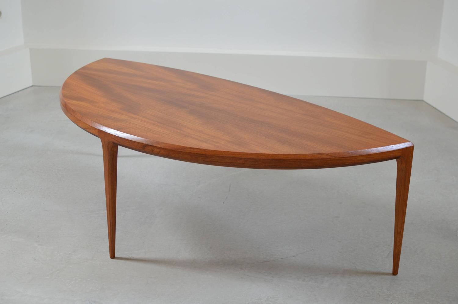 Exceptional ThreeLegged Coffee Table by Johannes Andersen