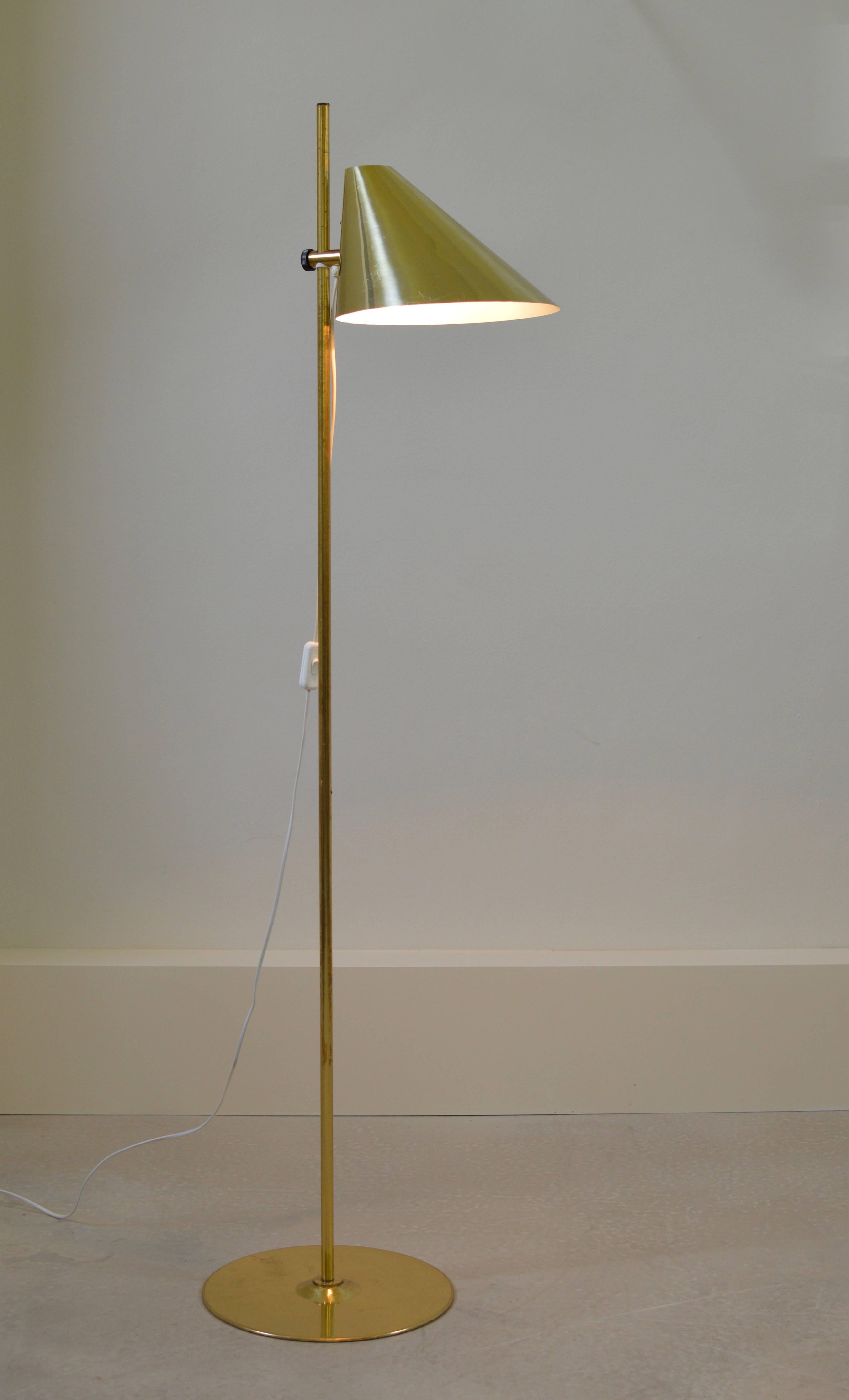 Swedish Brass Asymmetrical Hans Agne Jakobsson Floor Lamp
