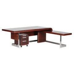 1970's Posborg & Meyhoff for Sibast Møbler Rosewood Executive Desk Suite