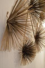 Messing 1979 Curtis Jere Pom Pom/ Seeigel Wandskulptur