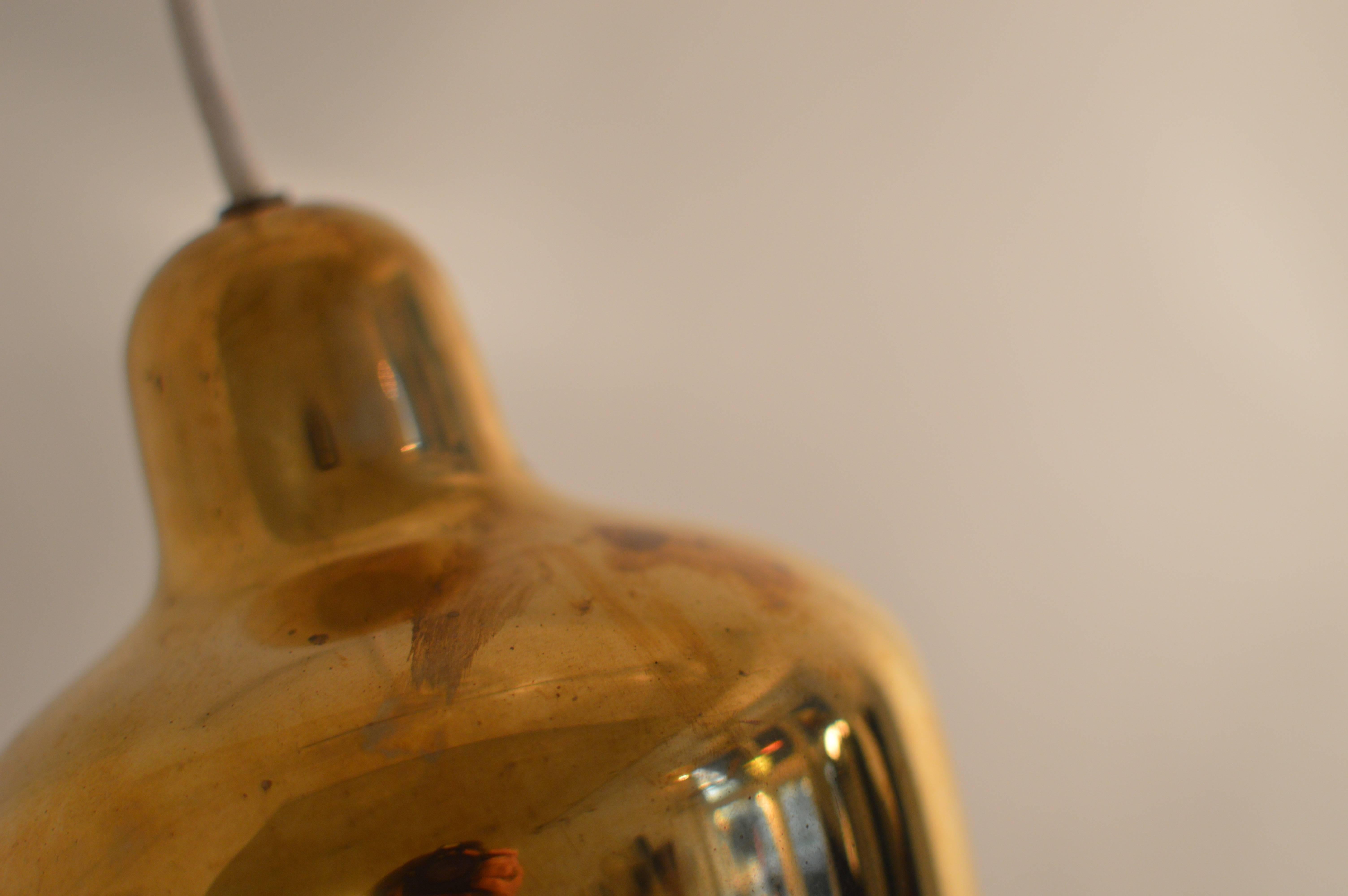 Early Brass Golden Bell Pendant by Alvar Aalto 2