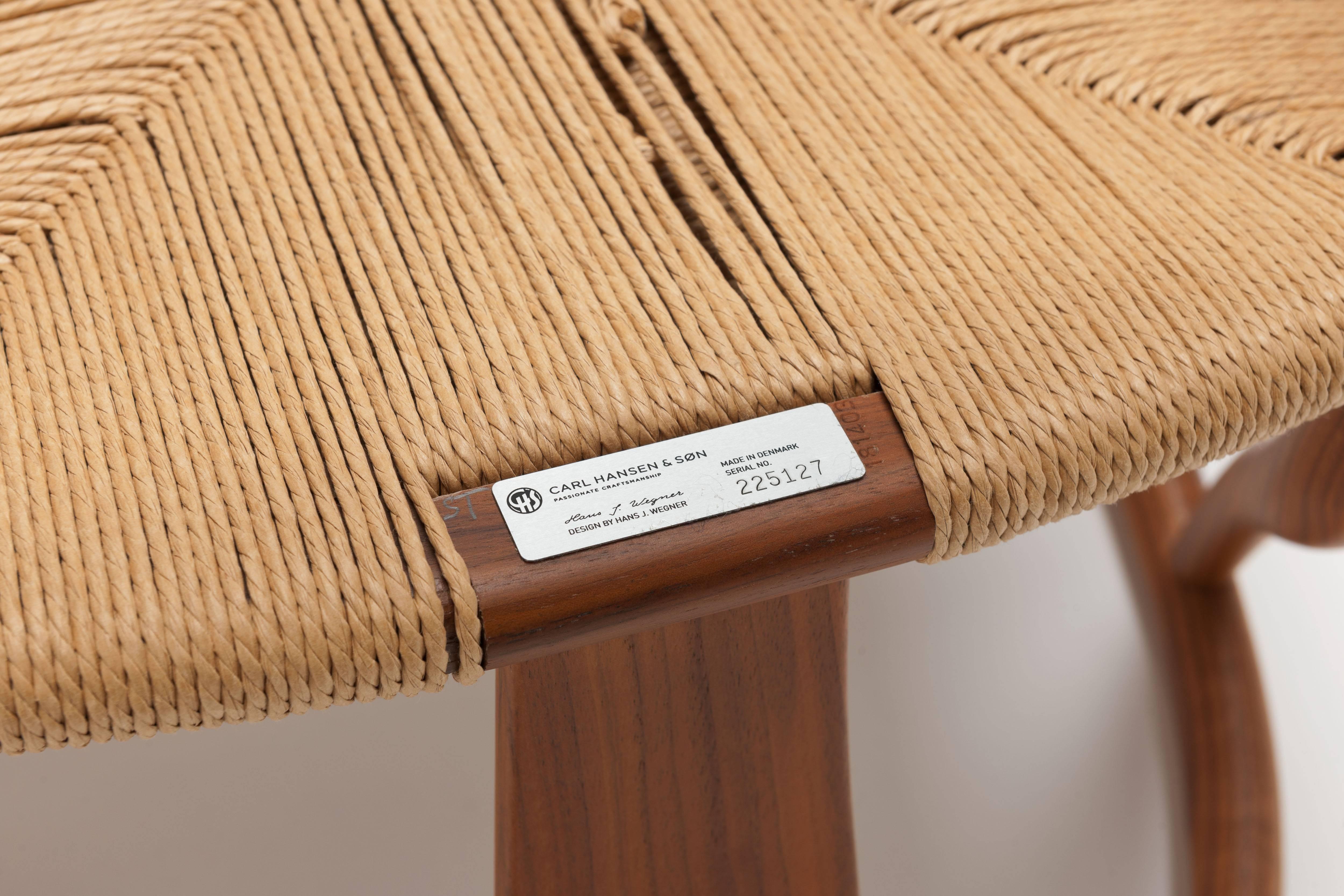 Papercord Hans Wegner Walnut CH24 / Wishbone Chair by Carl Hansen