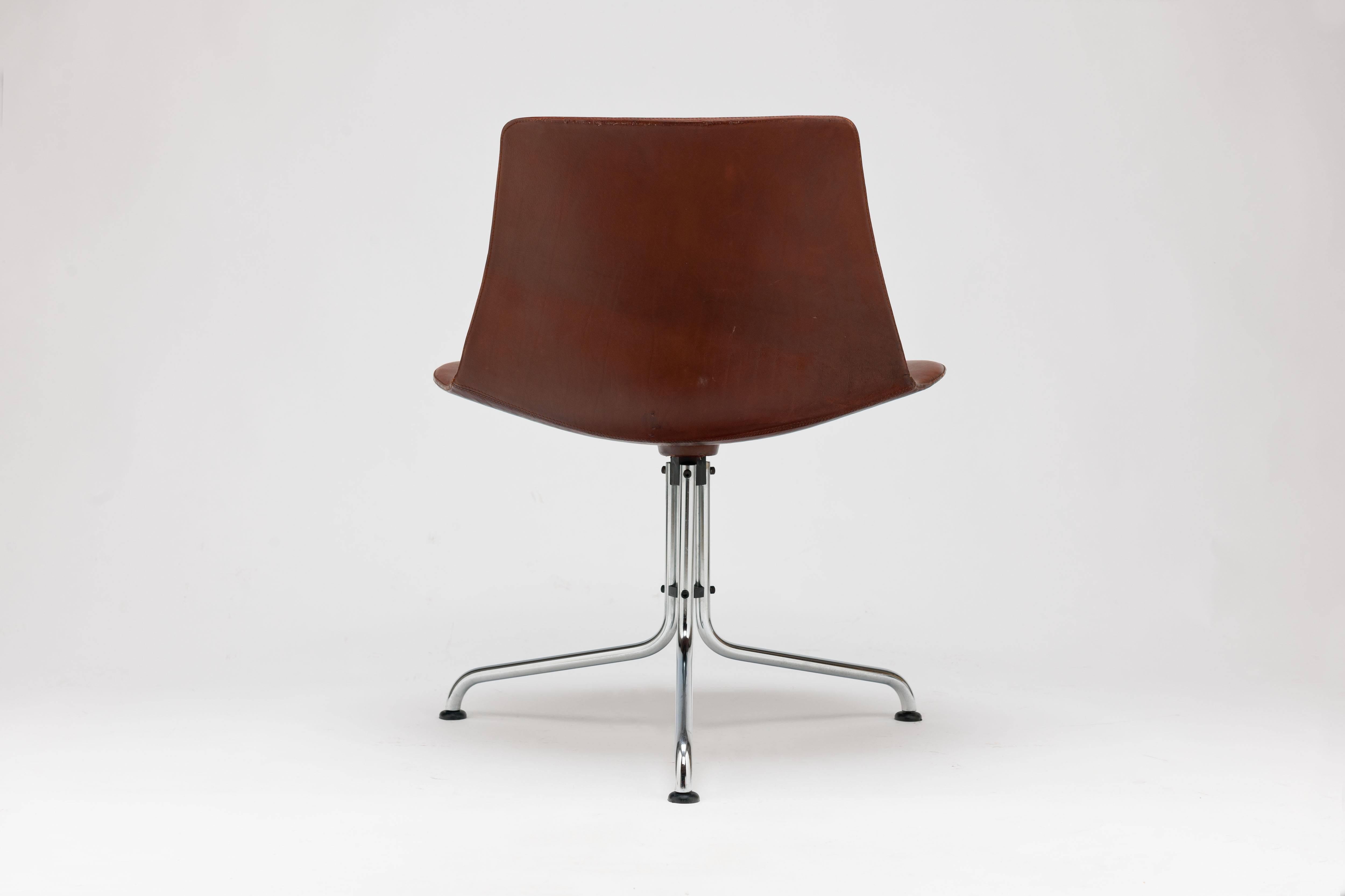 Scandinavian Modern Rare Swivel Desk Chair by Jorgen Kastholm & Preben Fabricius by Bo-Ex, Denmark