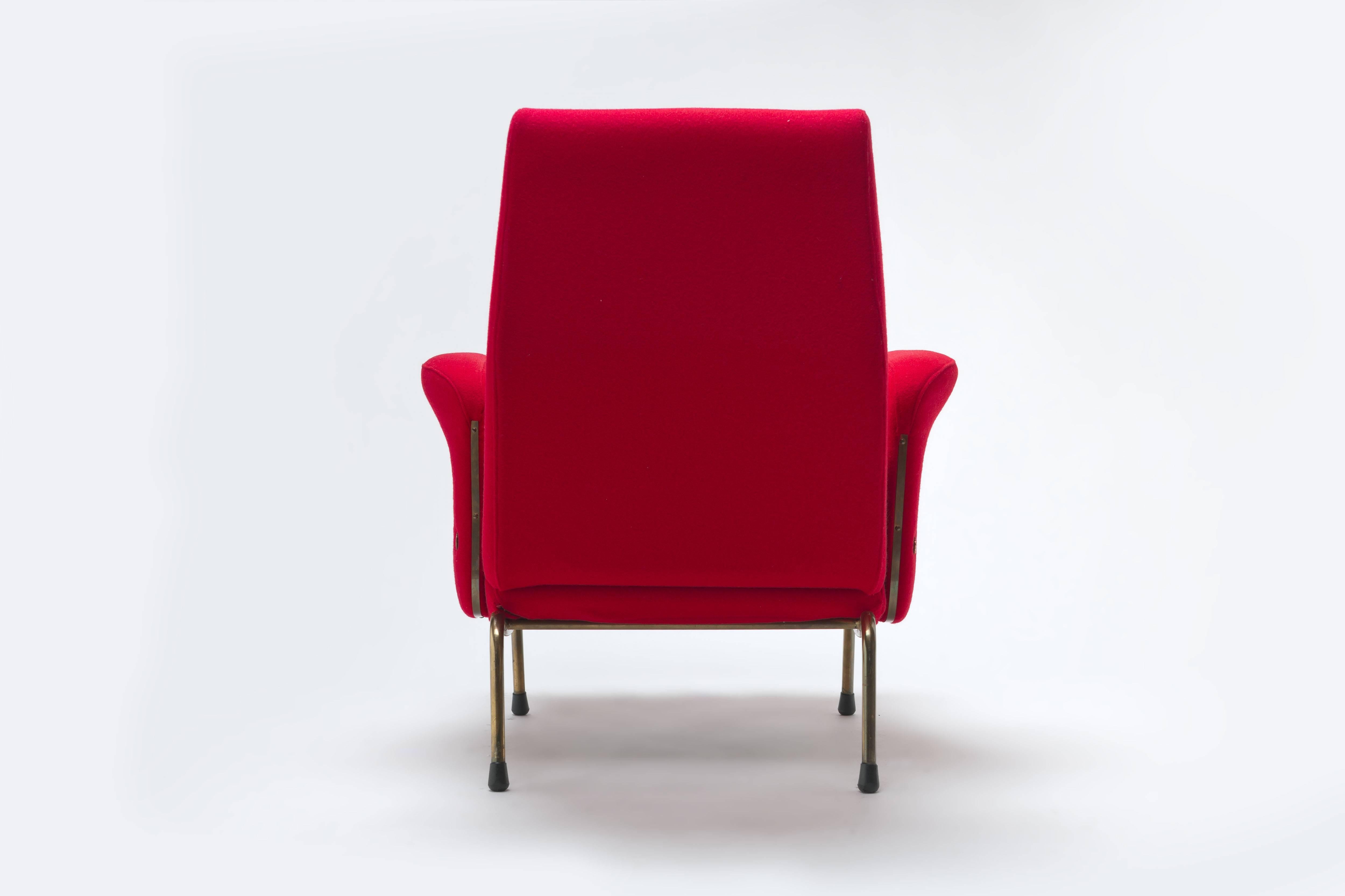Mid-20th Century Early Italian Delfino Lounge Chair by Erberto Carboni, 1954, Arflex, Italy