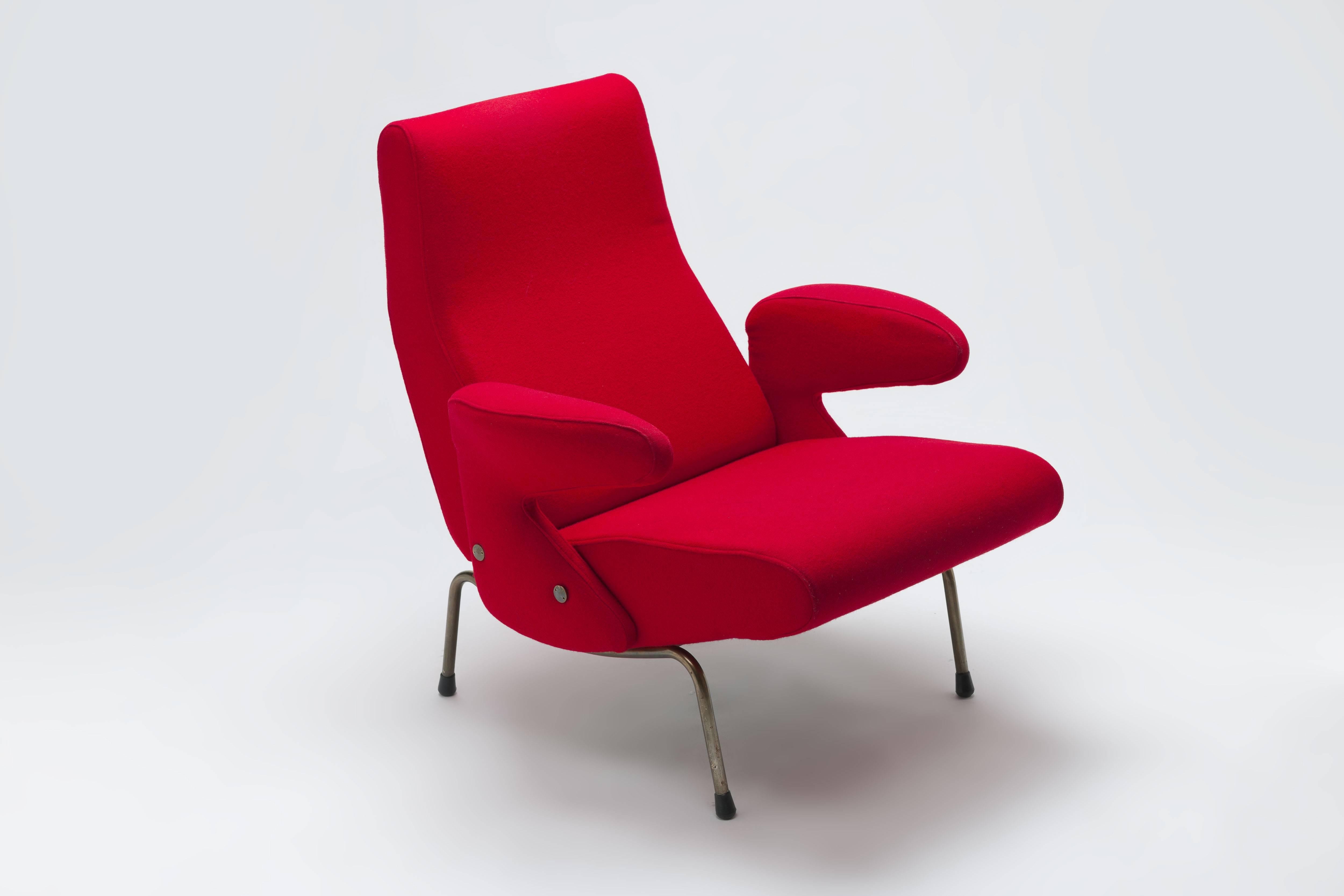 Early Italian Delfino Lounge Chair by Erberto Carboni, 1954, Arflex, Italy In Good Condition In Utrecht, NL