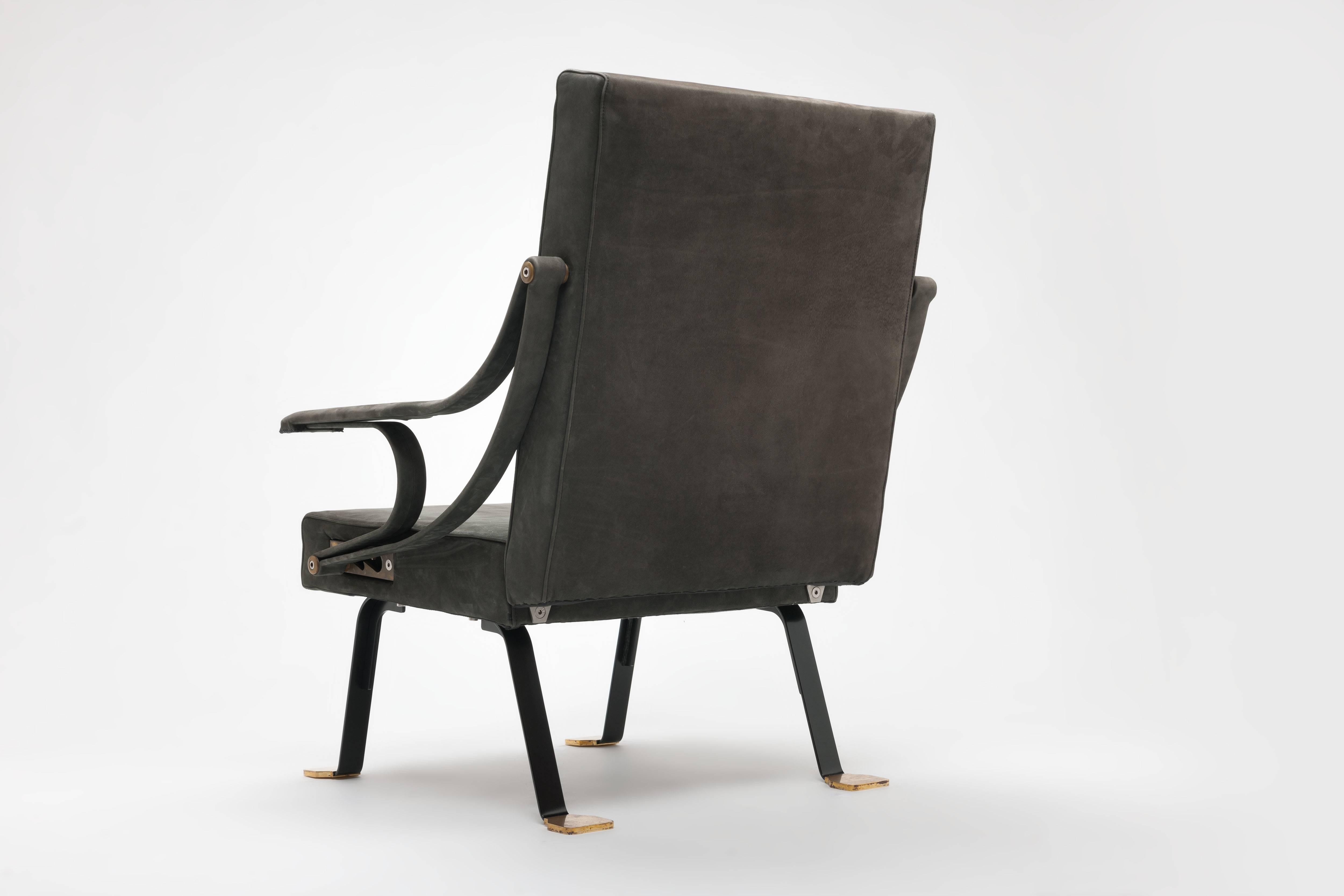 Mid-20th Century Digamma Recliner Chair by Ignazio Gardella 