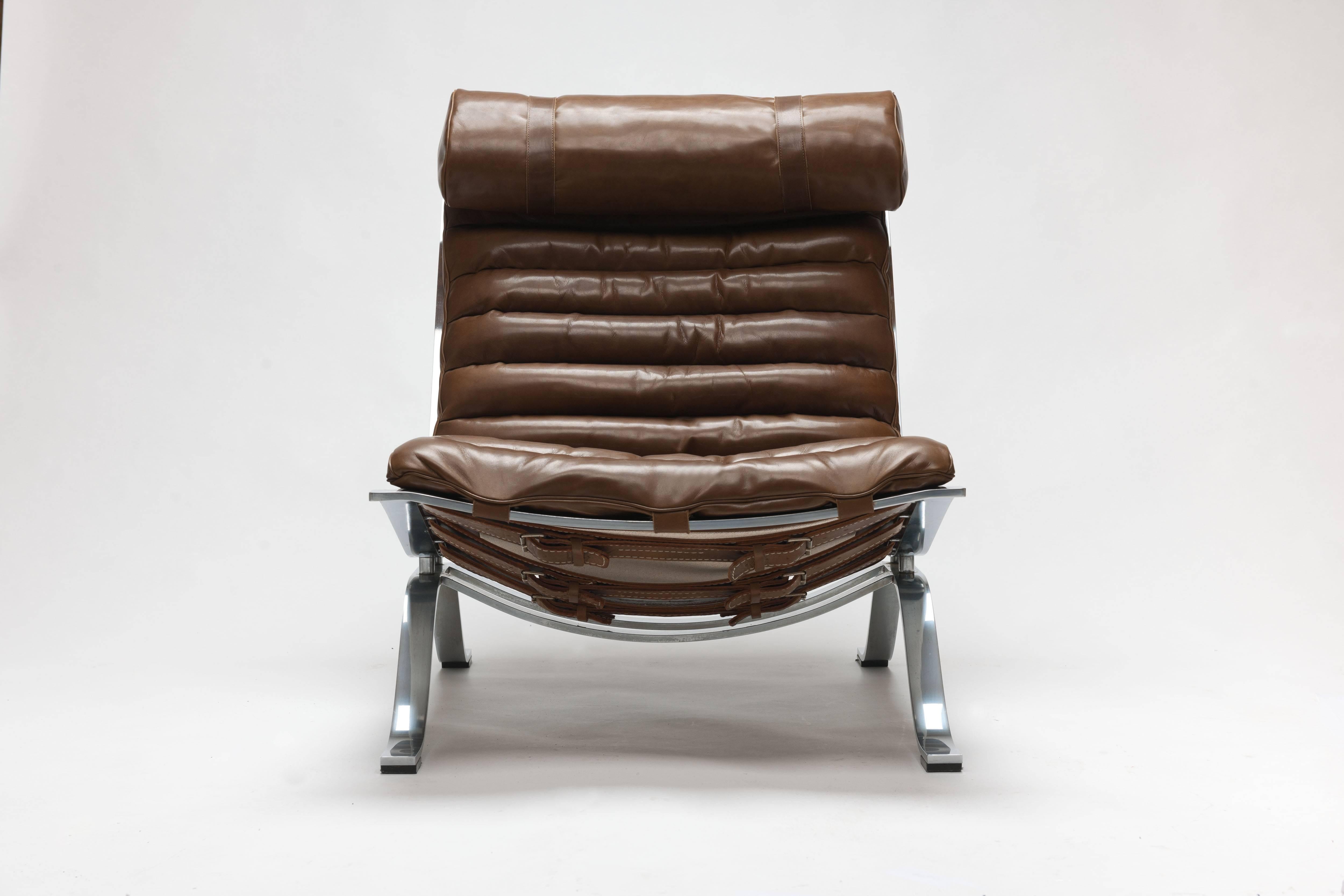 Mid-20th Century Bronze Leather Arne Norell ARI Lounge Chair