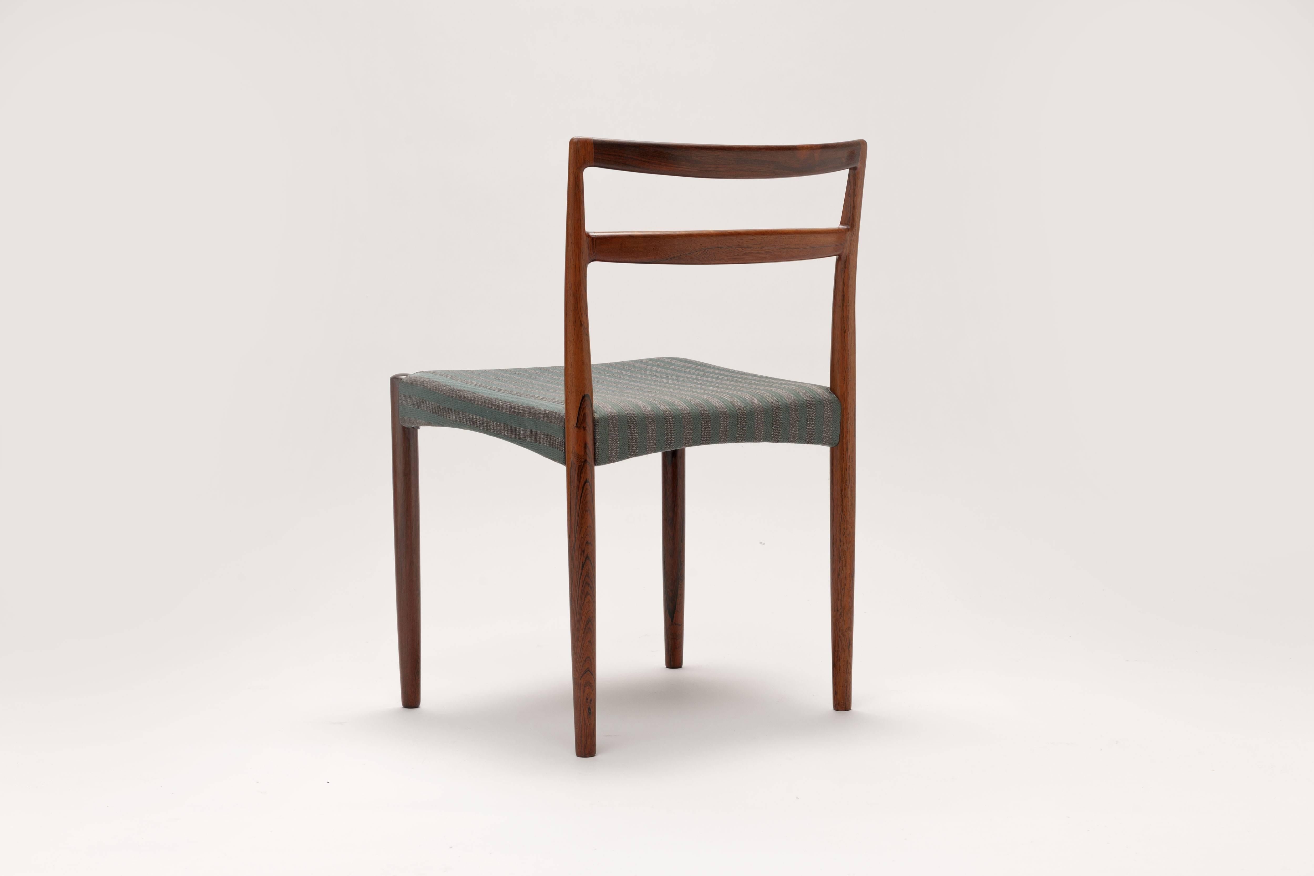 Scandinavian Modern Harry Ostergaard Rosewood Danish Dining Chairs, with New Upholstery of Choice For Sale