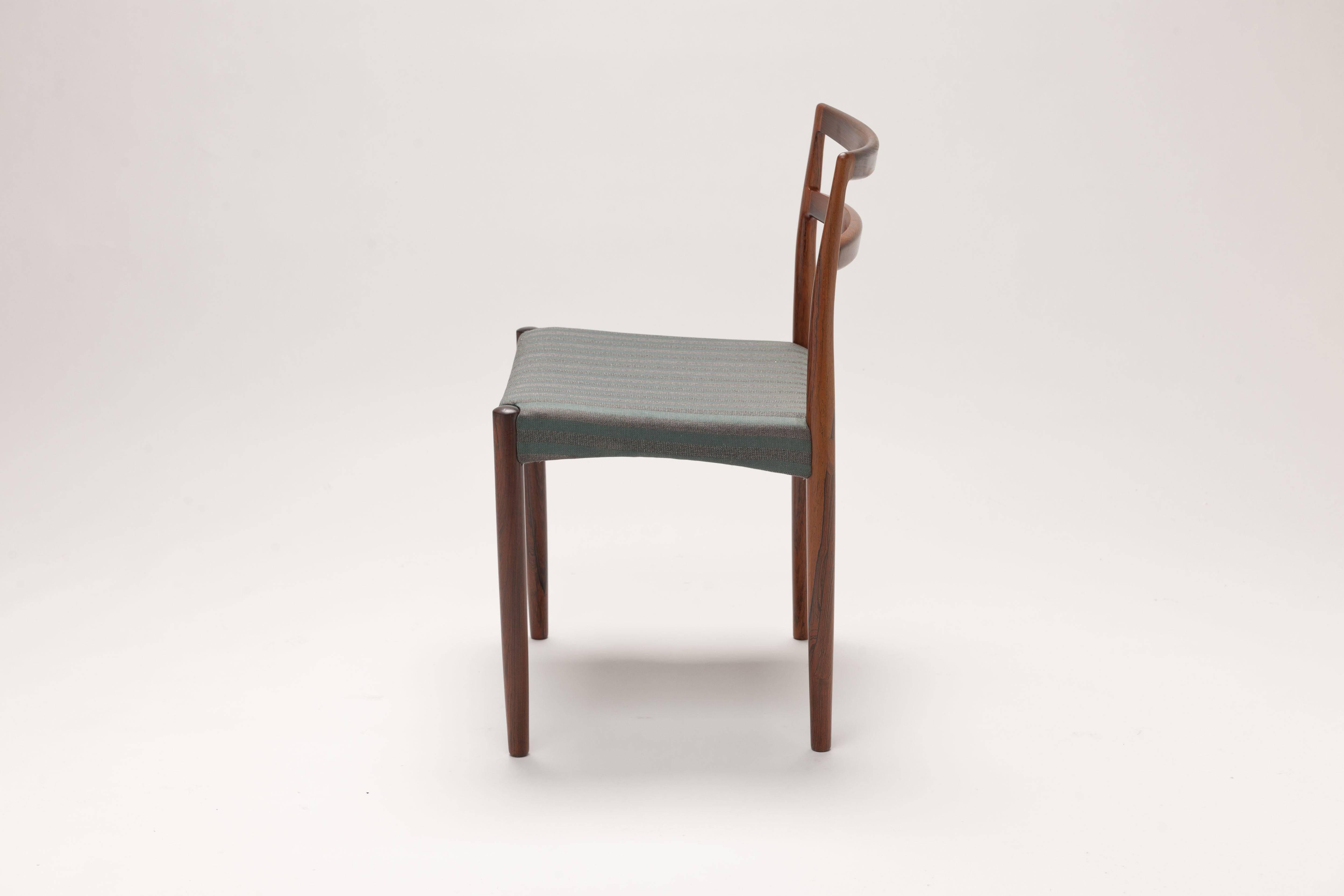 Harry Ostergaard Rosewood Danish Dining Chairs, with New Upholstery of Choice In Good Condition For Sale In Utrecht, NL