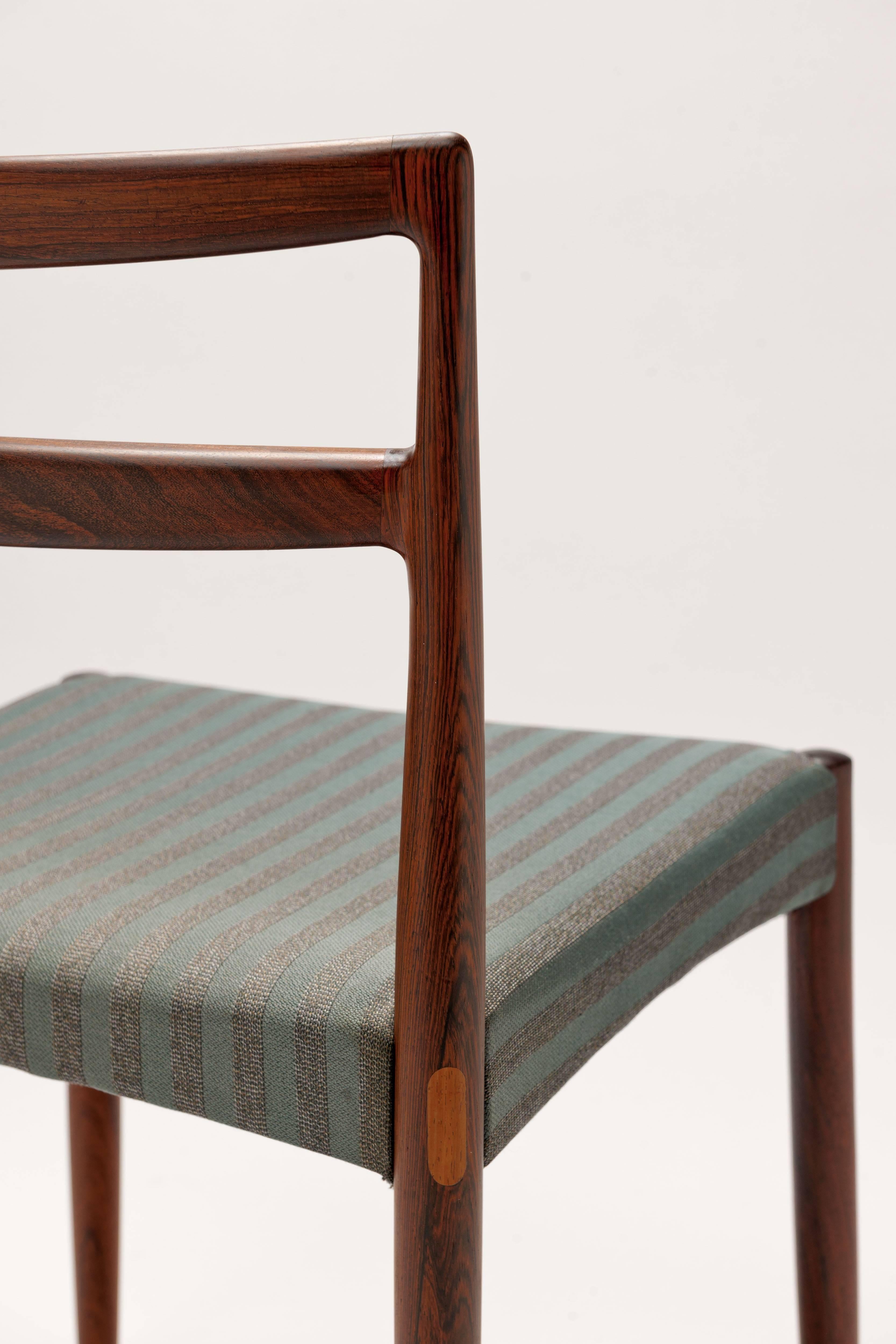 Harry Ostergaard Rosewood Danish Dining Chairs, with New Upholstery of Choice For Sale 2