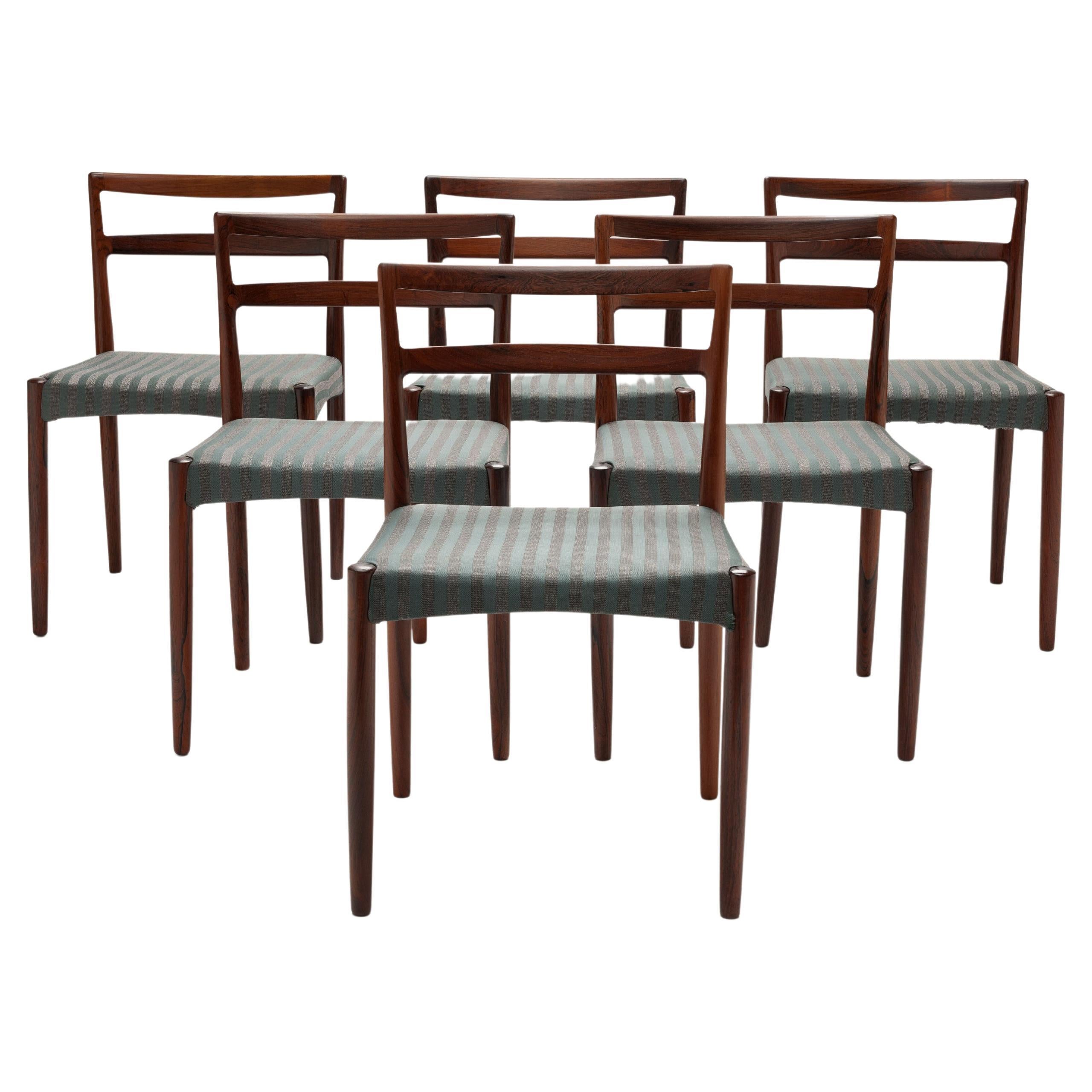 Harry Ostergaard Rosewood Danish Dining Chairs, with New Upholstery of Choice For Sale