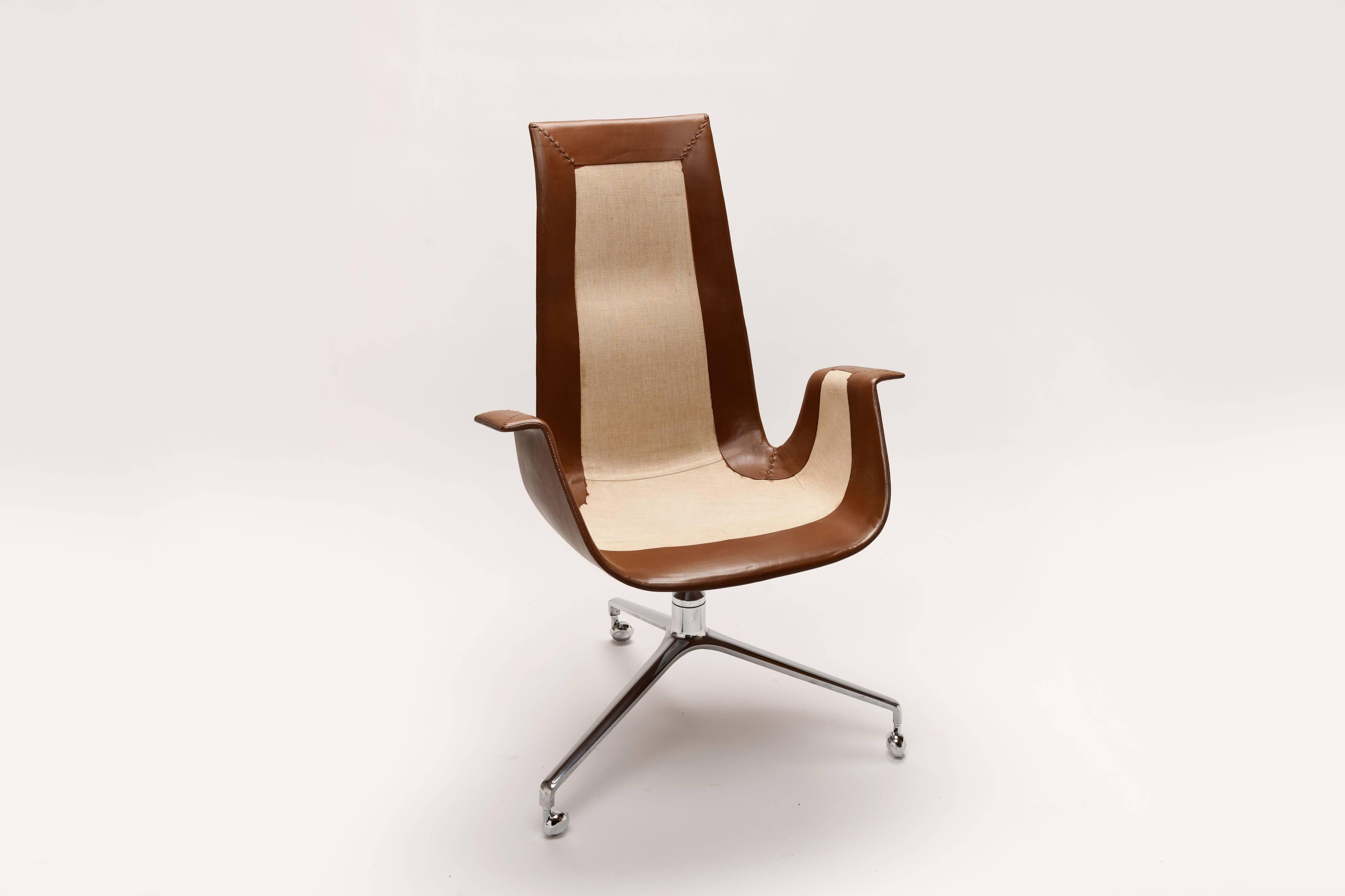 Swivel Desk Bird Chair by Preben Fabricius and Jorgen Kastholm for Alfred Kill 2