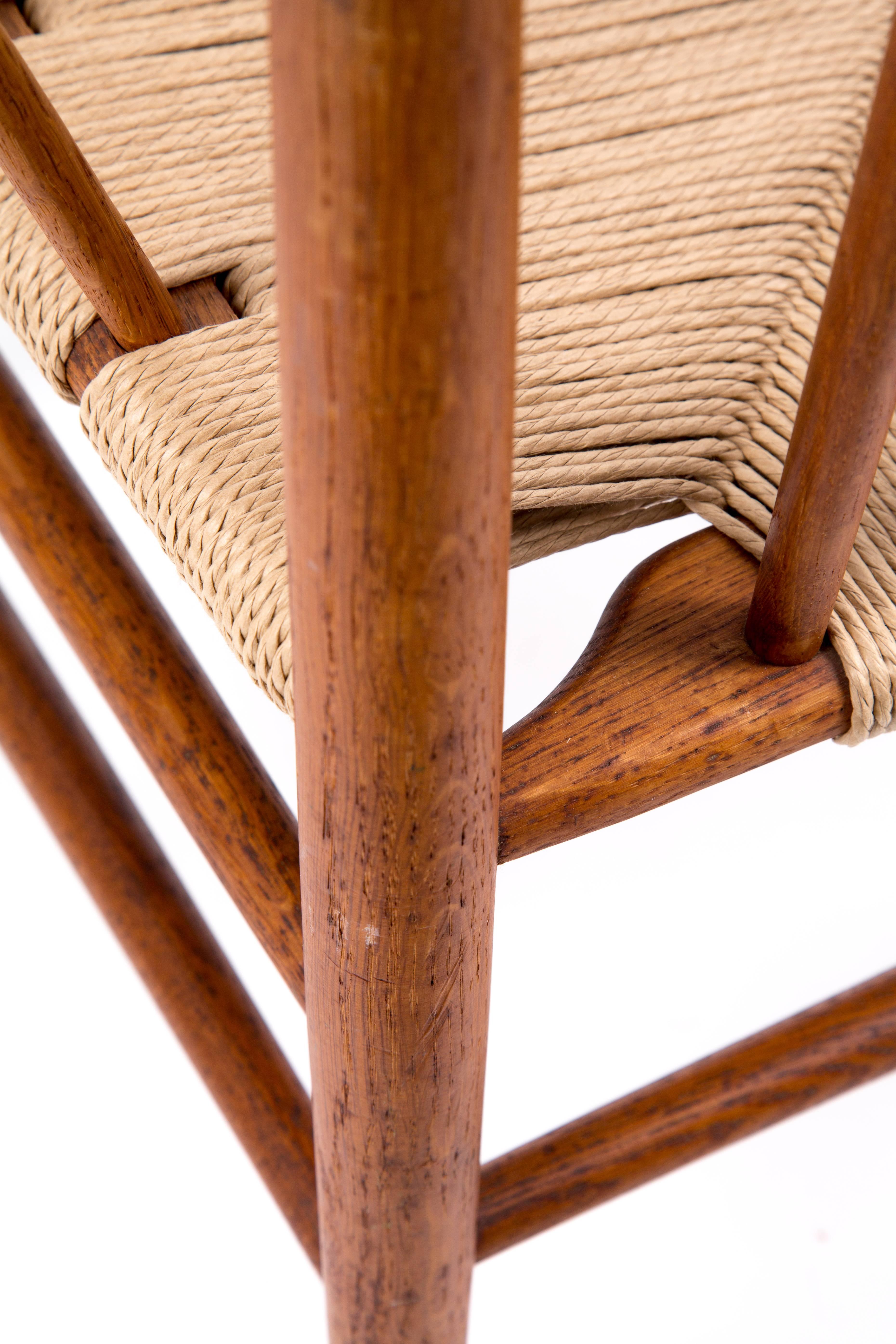 Mid-20th Century Jorgen Baekmark Paper Cord Round Lounge Chair