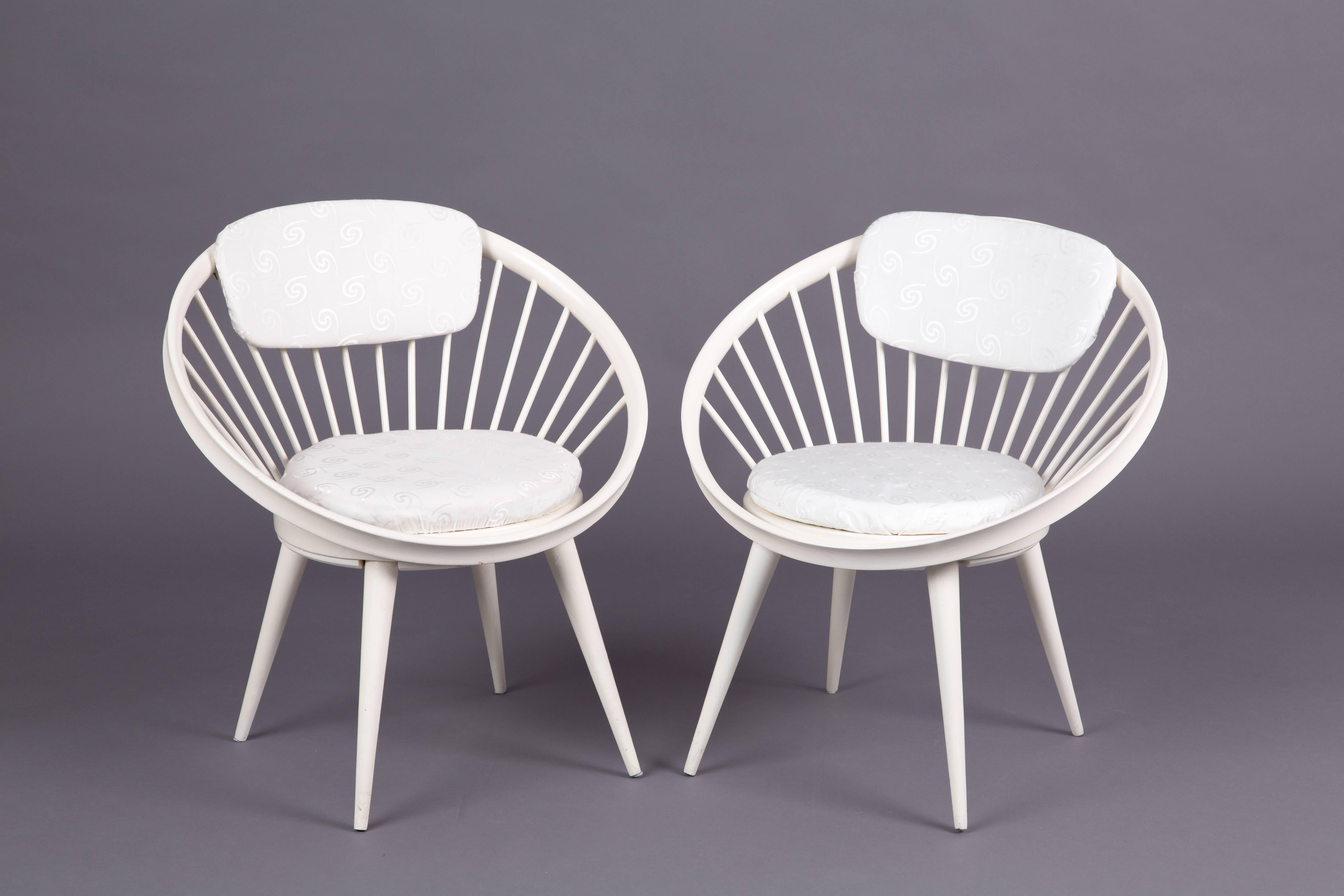 Italian Set of Two Circle Chairs of Ekström