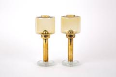 Hans Agne Jakobsson Set of Two Brass Candleholders for Markaryd