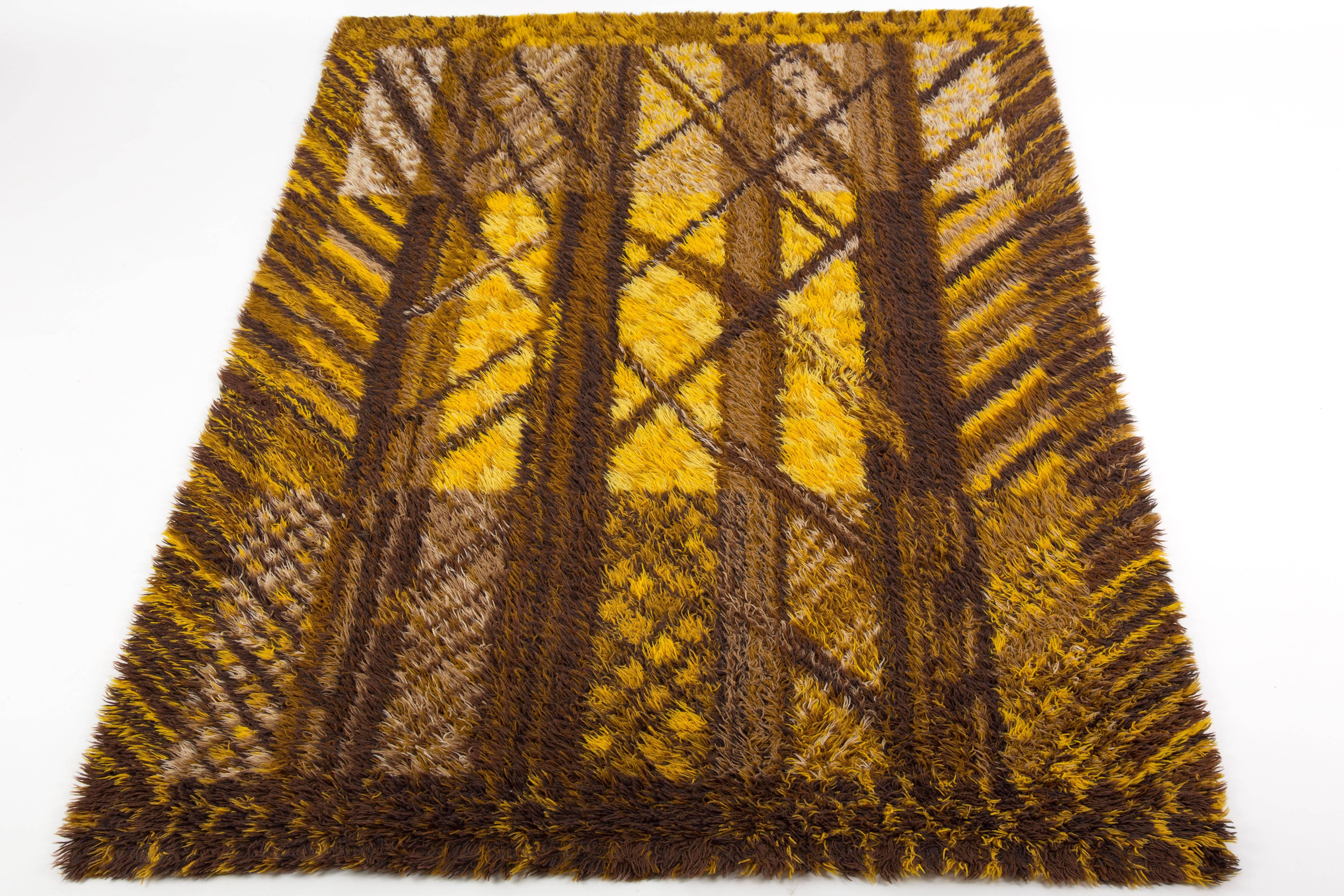 Marianne Richter Carpet. Marianne Richter designed this carpet forest of wool, Sweden. Measures: 170cm by 230cm. Marked with her name and company.