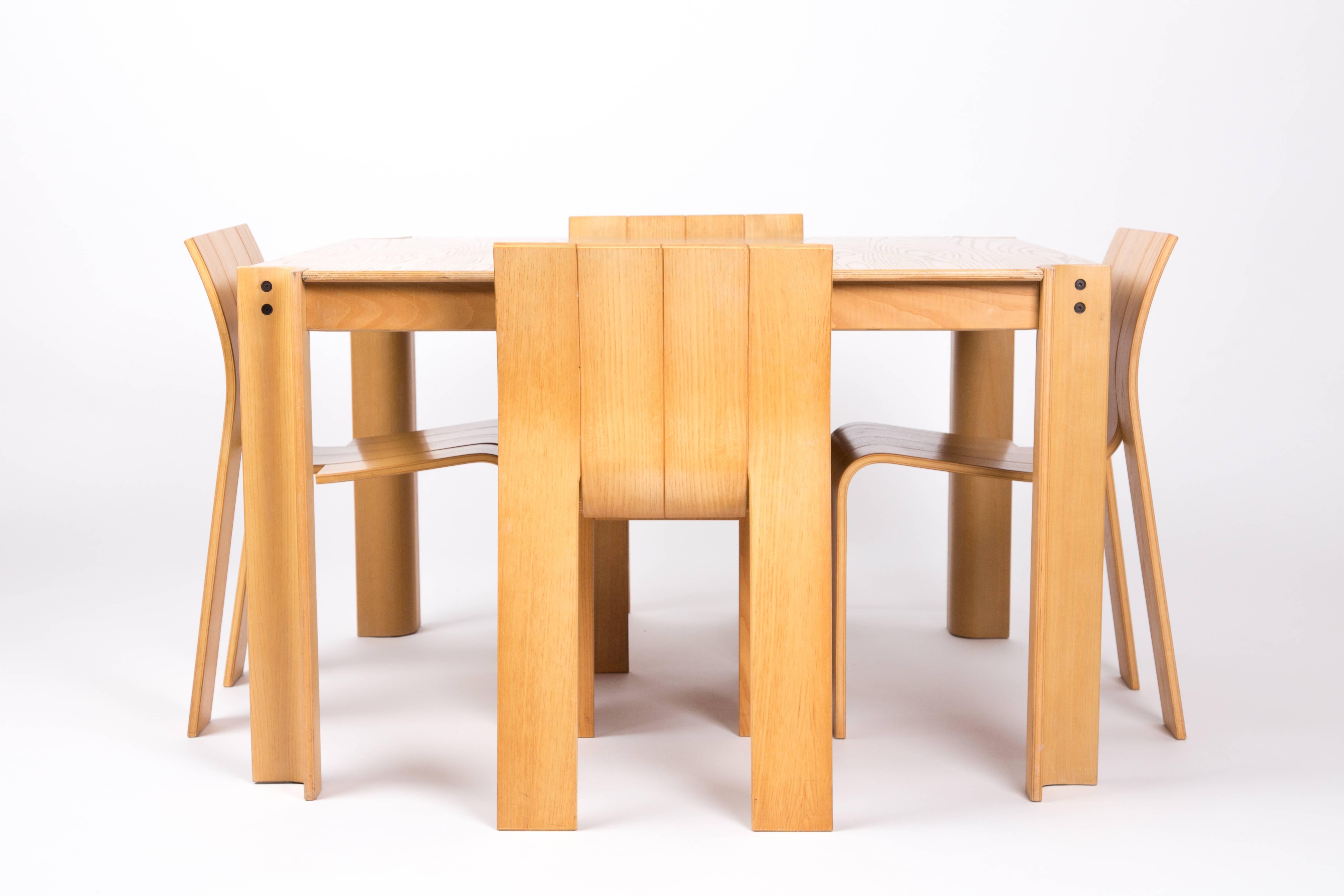Mid-Century Modern GIJS BAKKER STRIP CHAIRS with the strip table