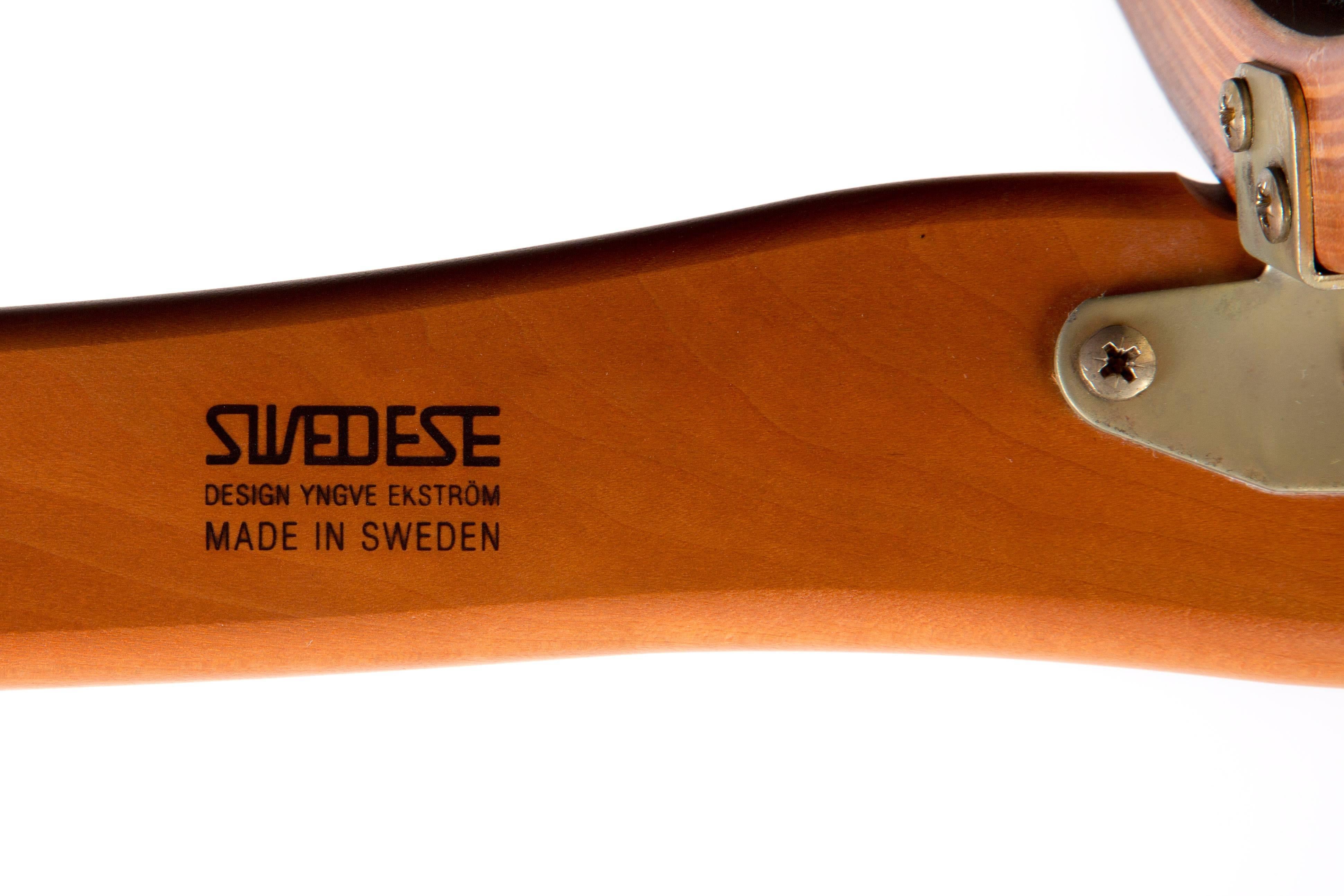 Sheepskin Yngve Ekström, Lamino Chair in Cherrywood, Laminated Wood, Sweden