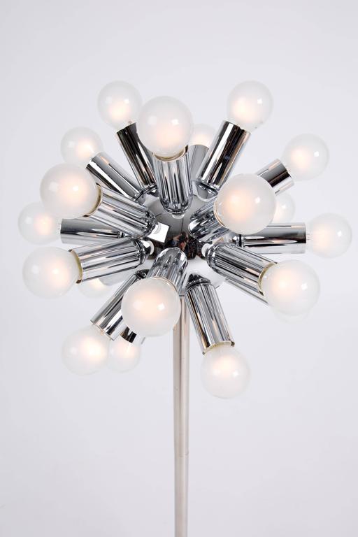 Mid Century Modern Sputnik Floor Lamp In Chrome Twenty Four Lights Mid Century Modern Sputnik Floor Lamp In Chrome Twenty Four