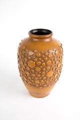 HUGE BRUTALIST  polka dot vase ceramic