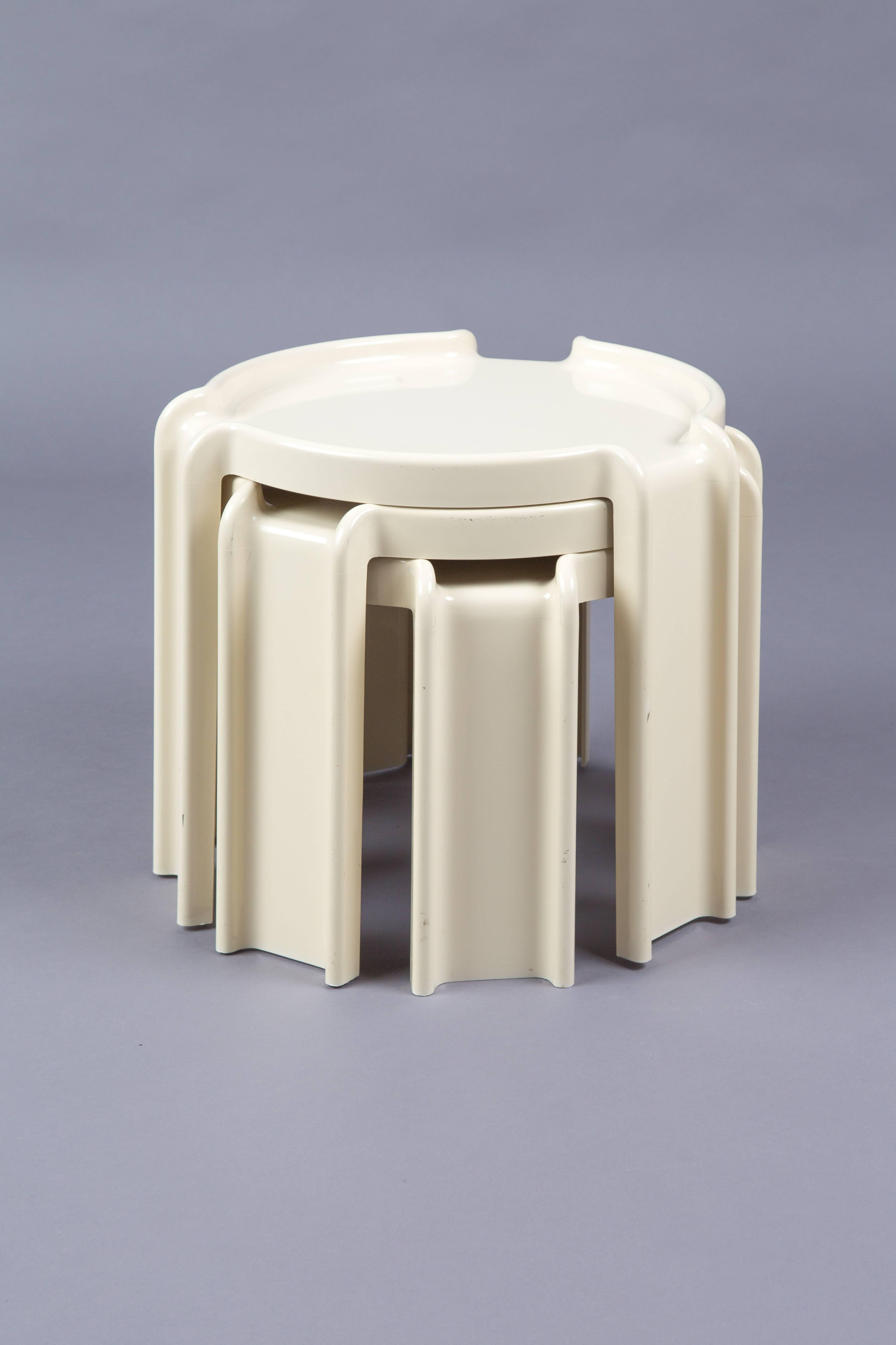 Molded Nesting Tables of Gootto Stoppino for Kartell