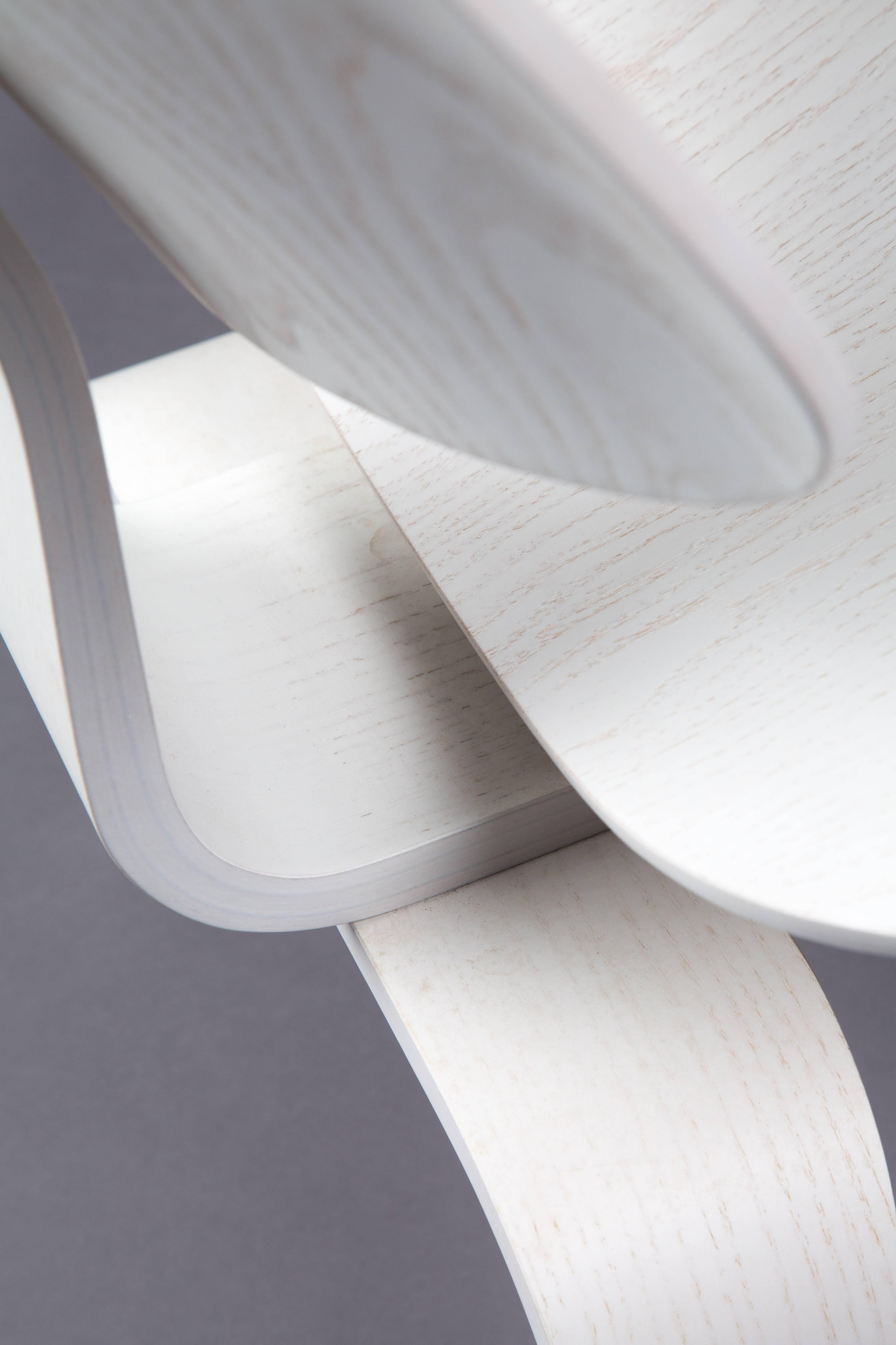 'LCW'  LOUNGE CHAIR WOOD. Limited edition, white ashwood LCW chair. Exclusive made in 2004 by Vitra Germany for one company. Very good condition, nearly new.
