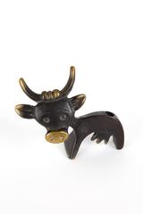 WALTER BOSSE COW PENHOLDER for Hertha Baller Austria in real brass