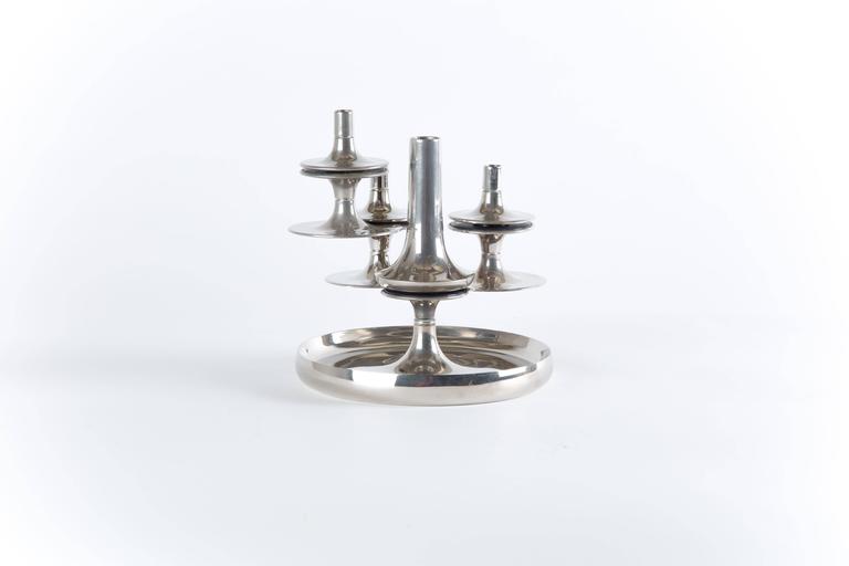 NAGEL CANDLE HOLDER chrome plated. For Sale at 1stDibs nagel candle holders