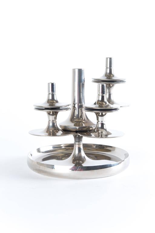 NAGEL CANDLE HOLDER chrome plated. For Sale at 1stDibs nagel candle holders