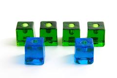 Swedish Glass Candleholders, Colorful Set of Six Art Glass Lindshammar Sjogren