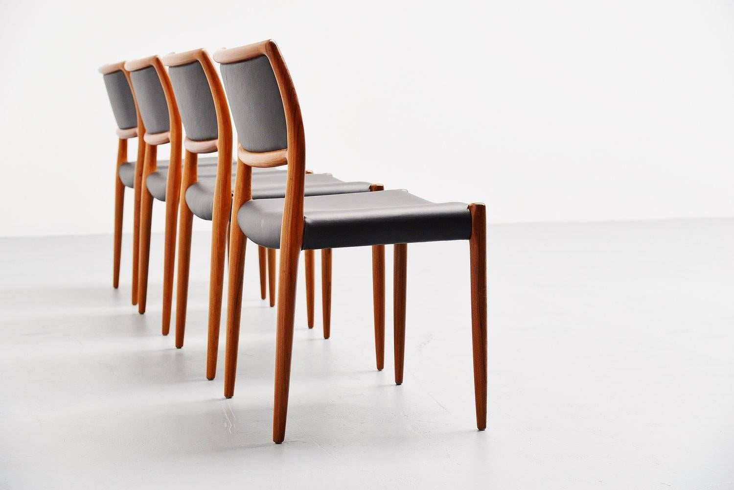 Danish Niels Møller Model 80 Dining Chairs, 1968