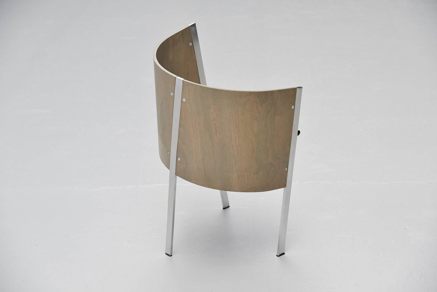 Plywood Paolo Pallucco Pair of Side Chairs, Italy, 1987