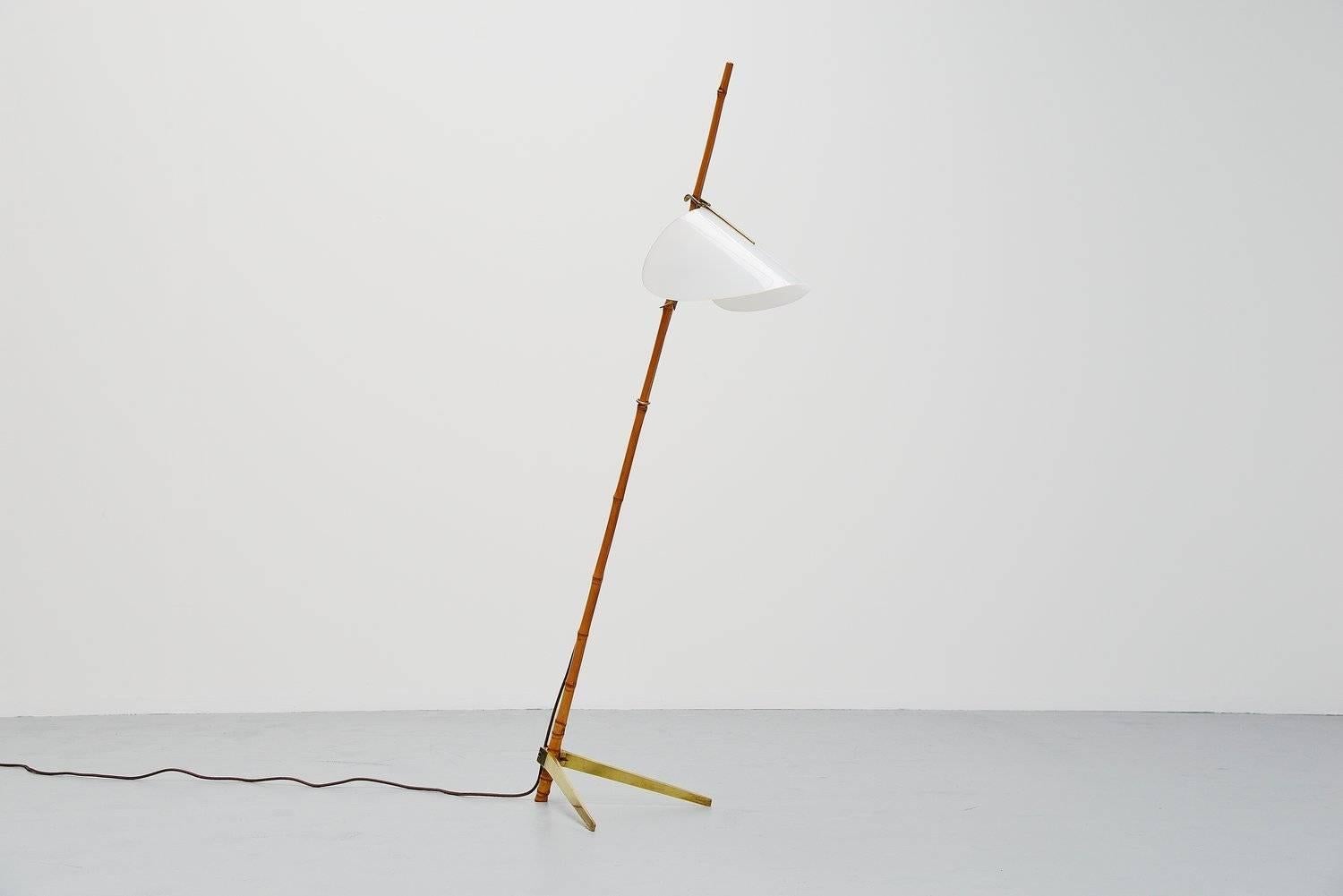 J.T. Kalmar Bamboo Floor Lamp, Austria, 1950 4