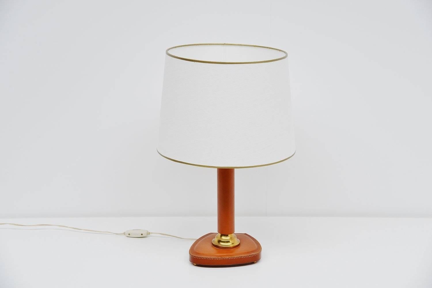 Jacques Adnet Style Table Lamp, France, 1970 1