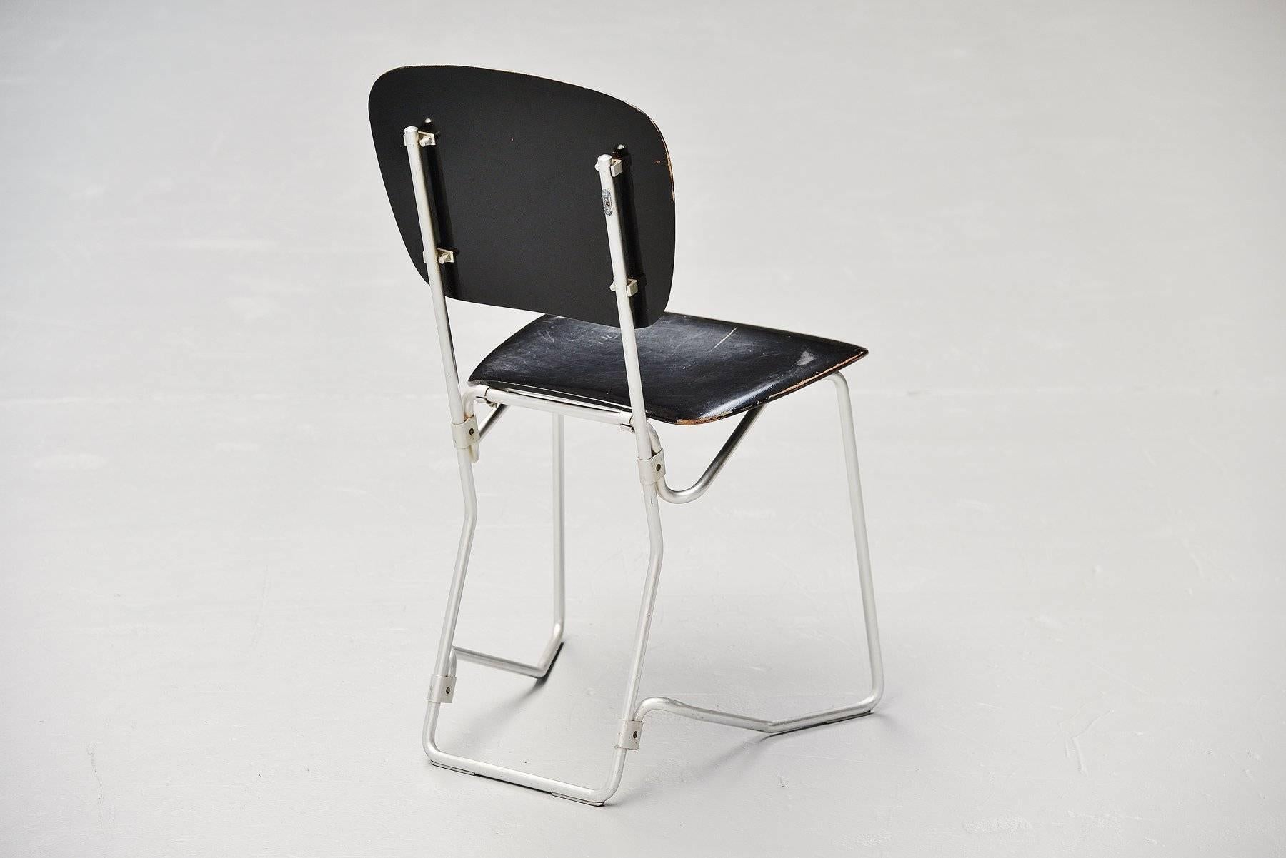 Armin Wirth Aluflex 12 Folding Chairs Switzerland, 1951 1