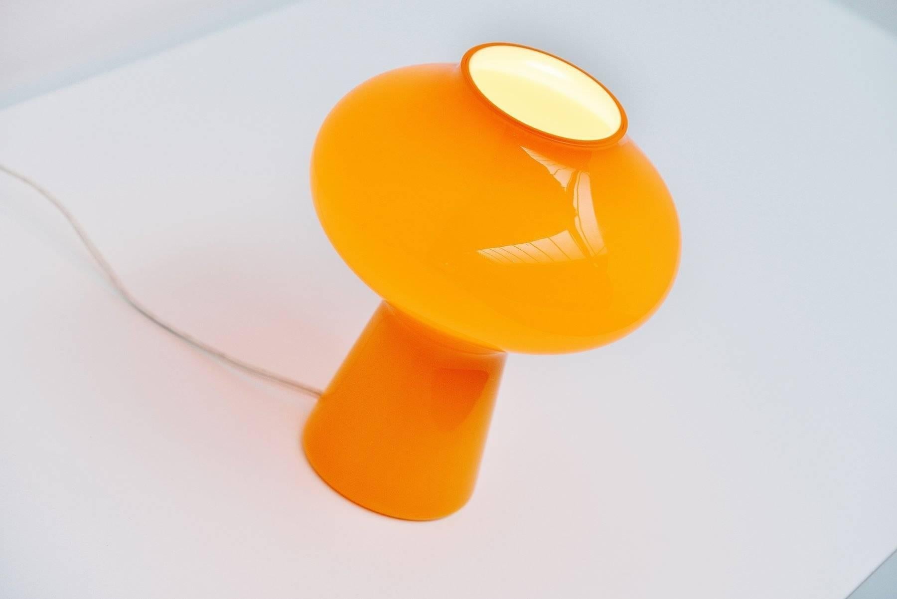 Mid-Century Modern Massimo Vignelli Fungi Mushroom Table Lamp Venini, 1960