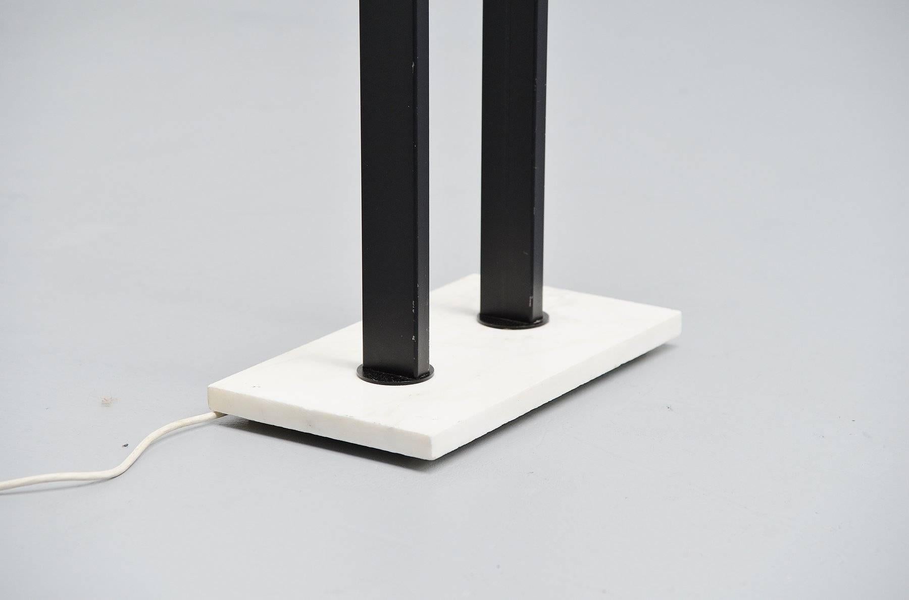 Italian Memphis Style Uplighter with Marble Base, Italy, 1980