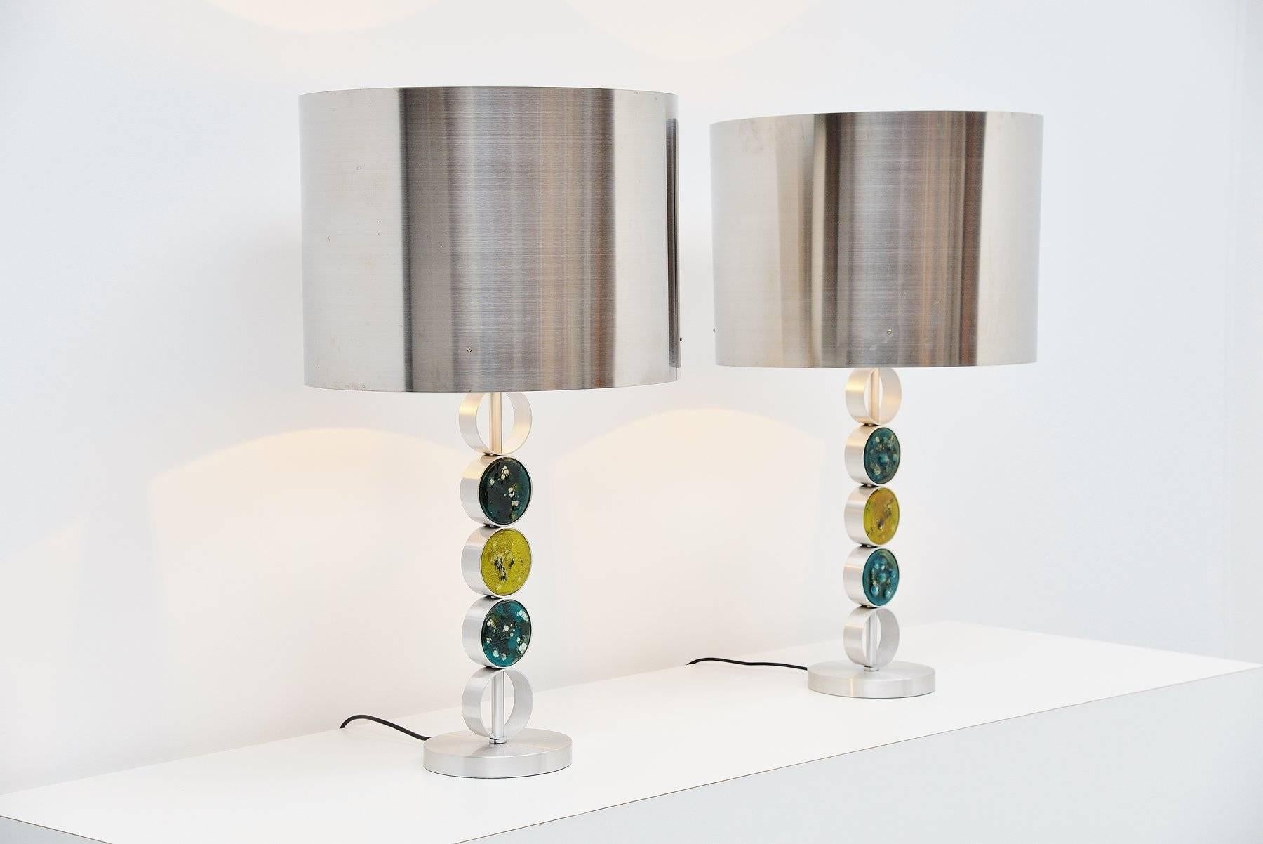 Dutch RAAK Table Lamps Monumental Sized Holland, 1972 For Sale