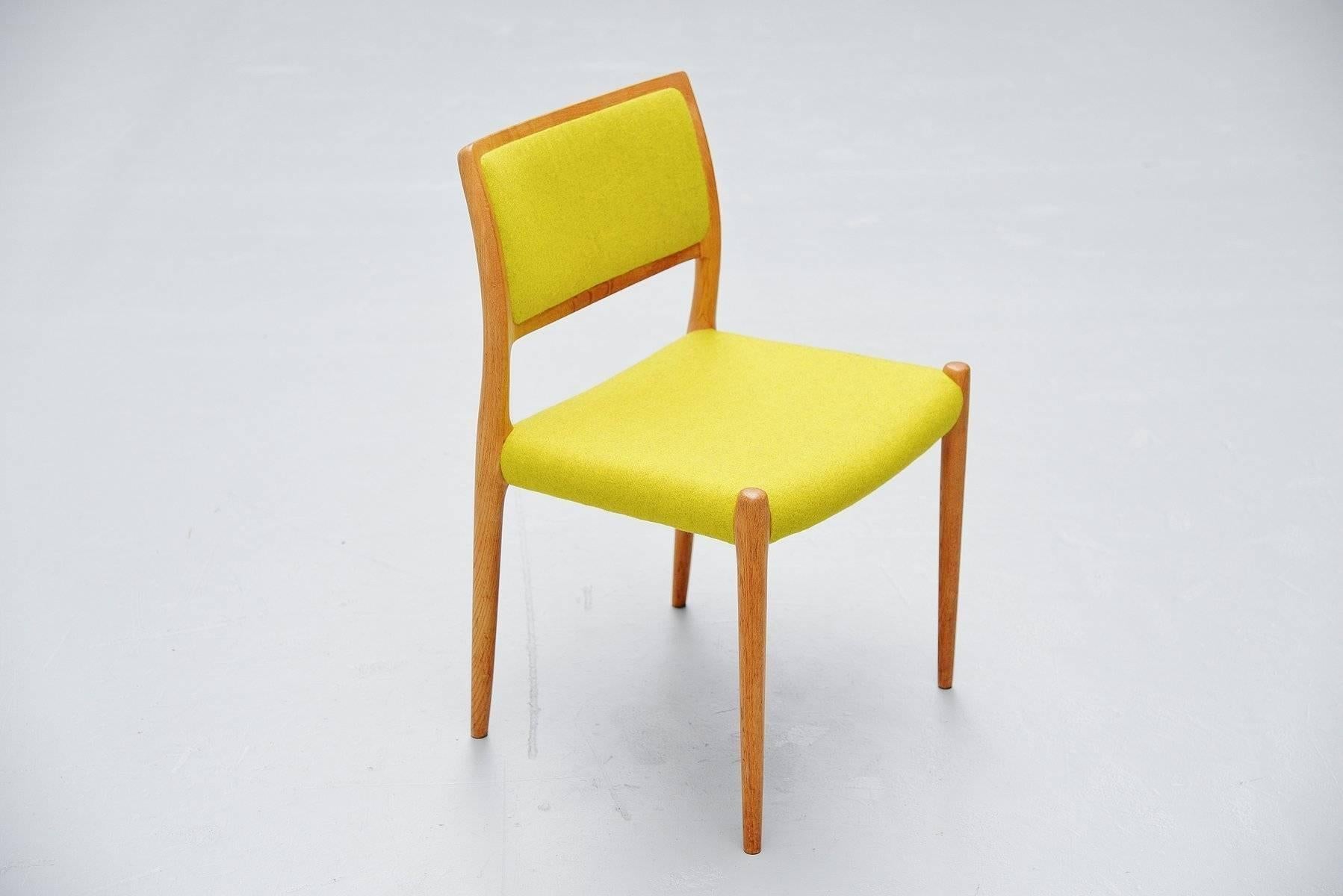 Niels Moller Model 80 Chairs in Oak, Denmark, 1968 1