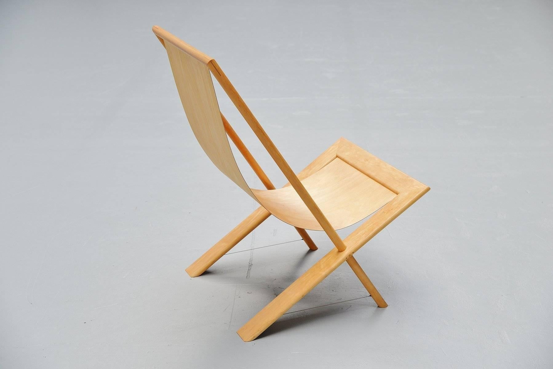 Frits Swart Unique Lounge Chair in Plywood, 1979 1