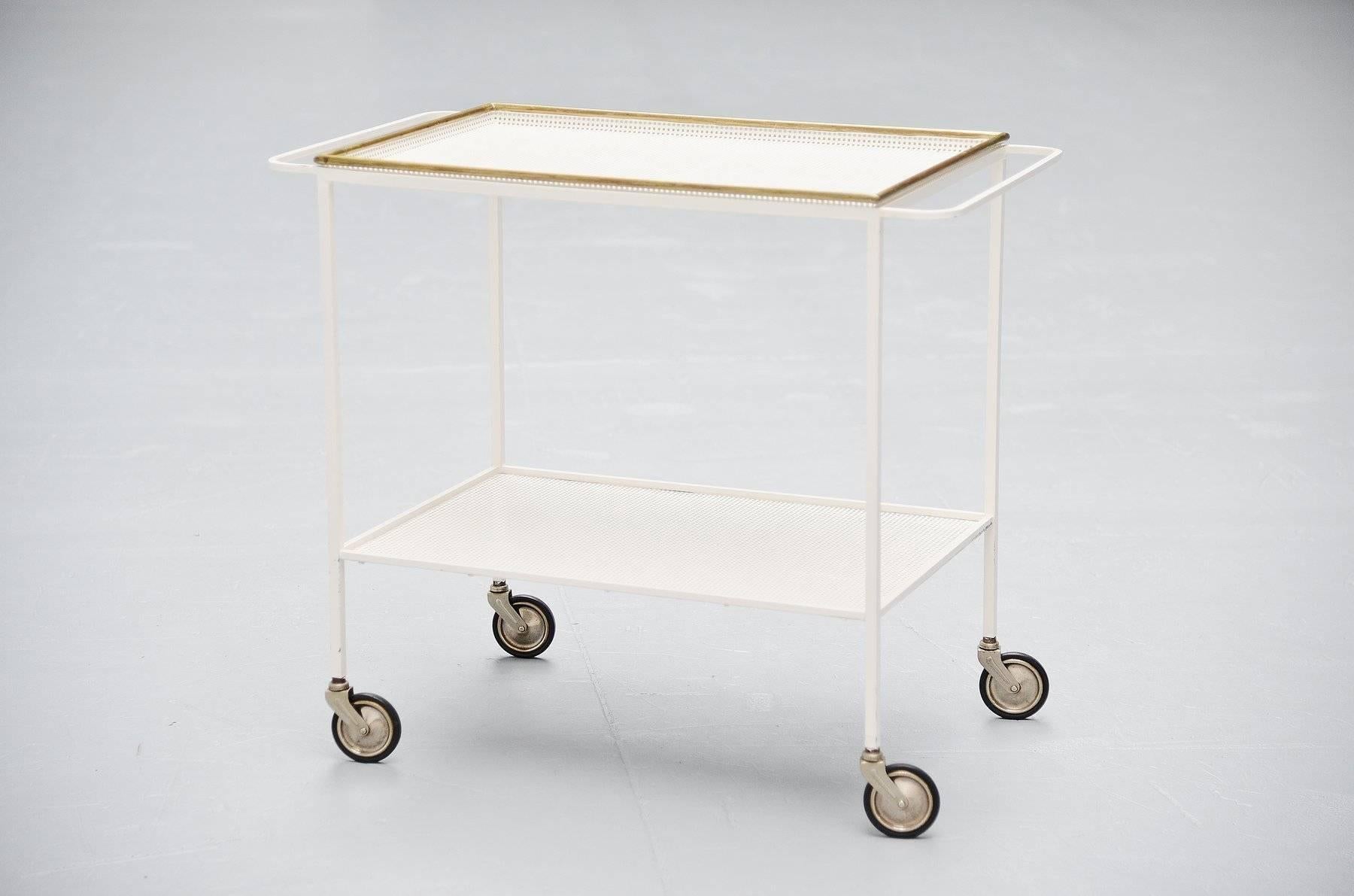 Mathieu Mategot Serving Cart, France, 1950 In Good Condition In Roosendaal, Noord Brabant