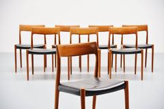 Niels Moller Model 77 Dining Chairs in Teak, Denmark, 1959