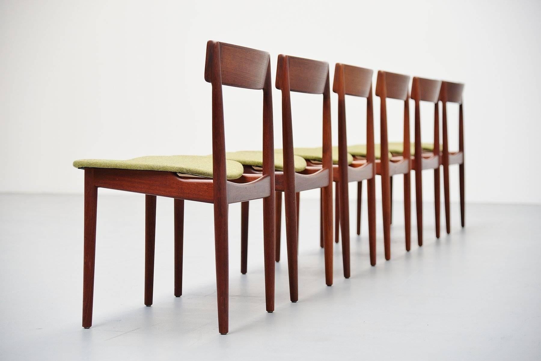 Danish Henry Rosengren Hansen Dining Chairs, Denmark, 1960