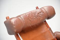 Unusual Lounge Chair with Cow Skin Seat, Brazil, 1970