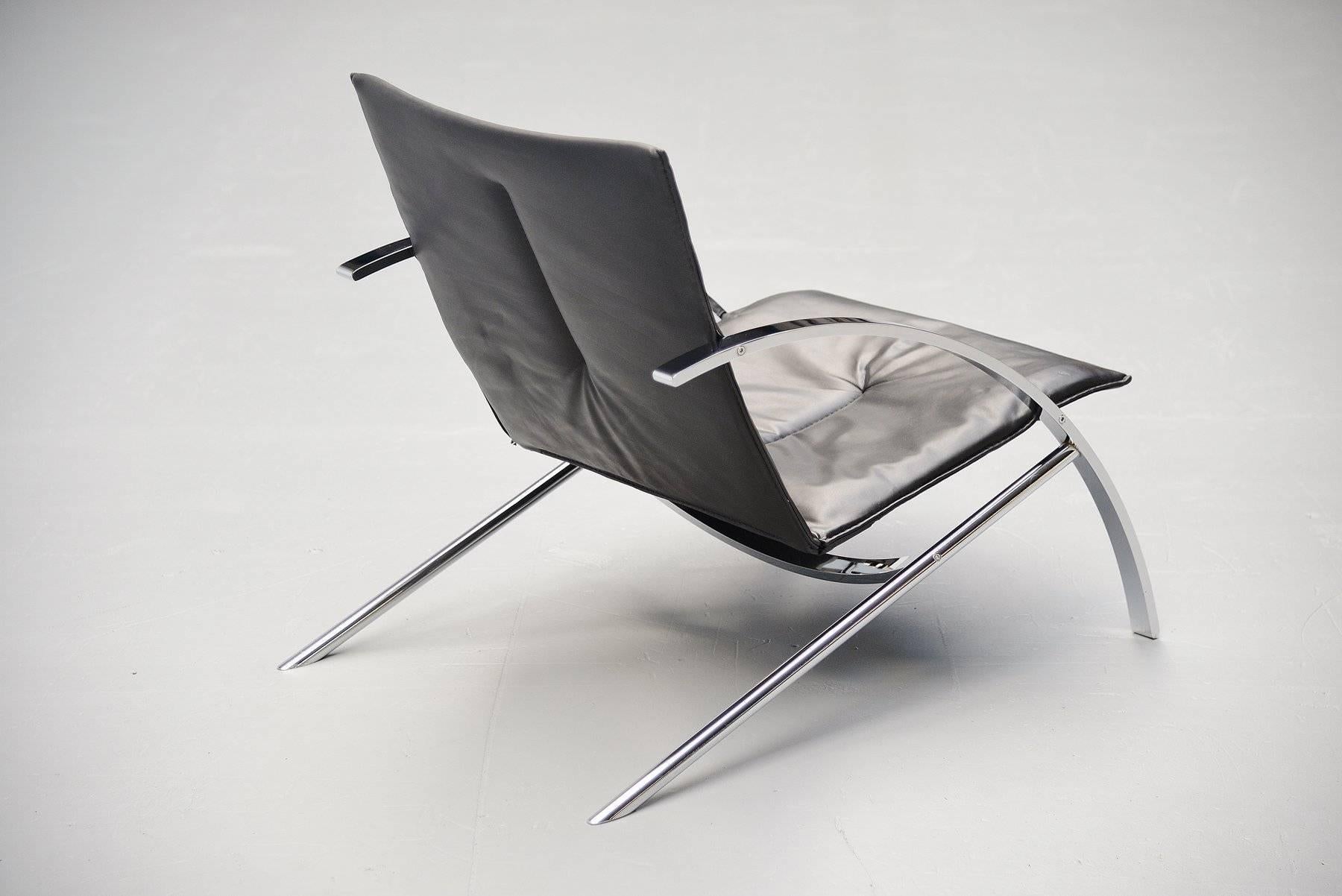 Paul Tuttle Arco Lounge Chair Pair for Strassle, 1976 1